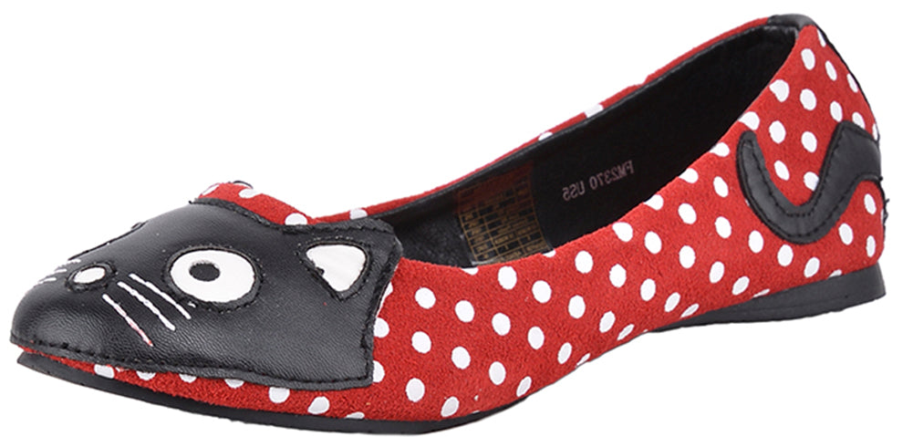 Suede_KITTY_FACE_Katzen_Ballerinas_Red_Polka_Dotso9lGiBuesreSE