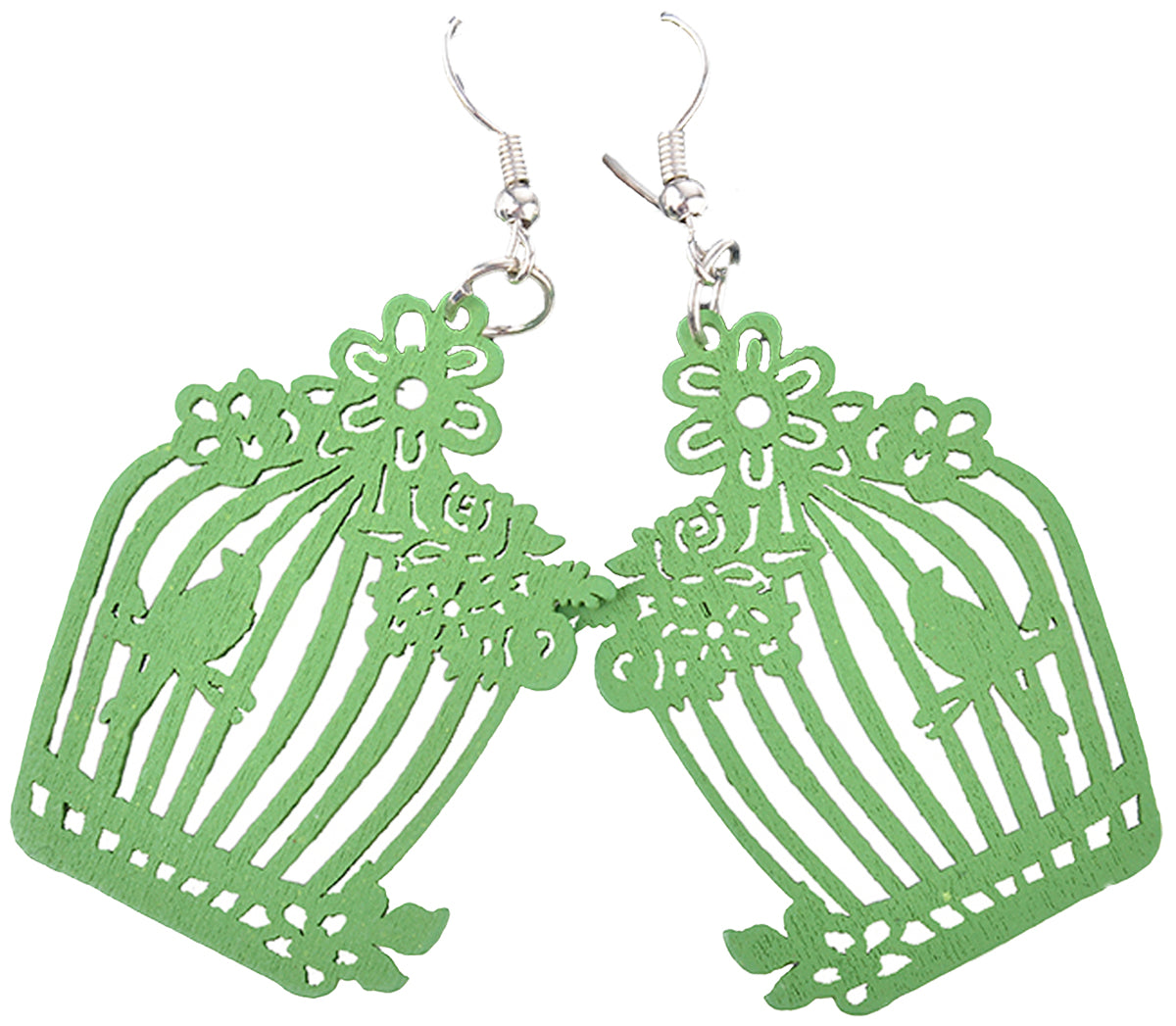 Suesse_50s_BIRDCAGE_Retro_Vogelkaefig_Ohrhaenger_gruen