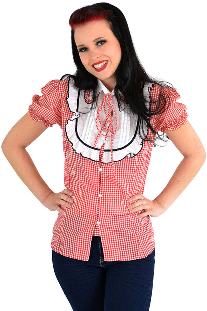 Suesse_50s_PEPITA_Vintage_SCOT_Puff_Sleeve_BLUSE_rotL9cmFGltsnrEr