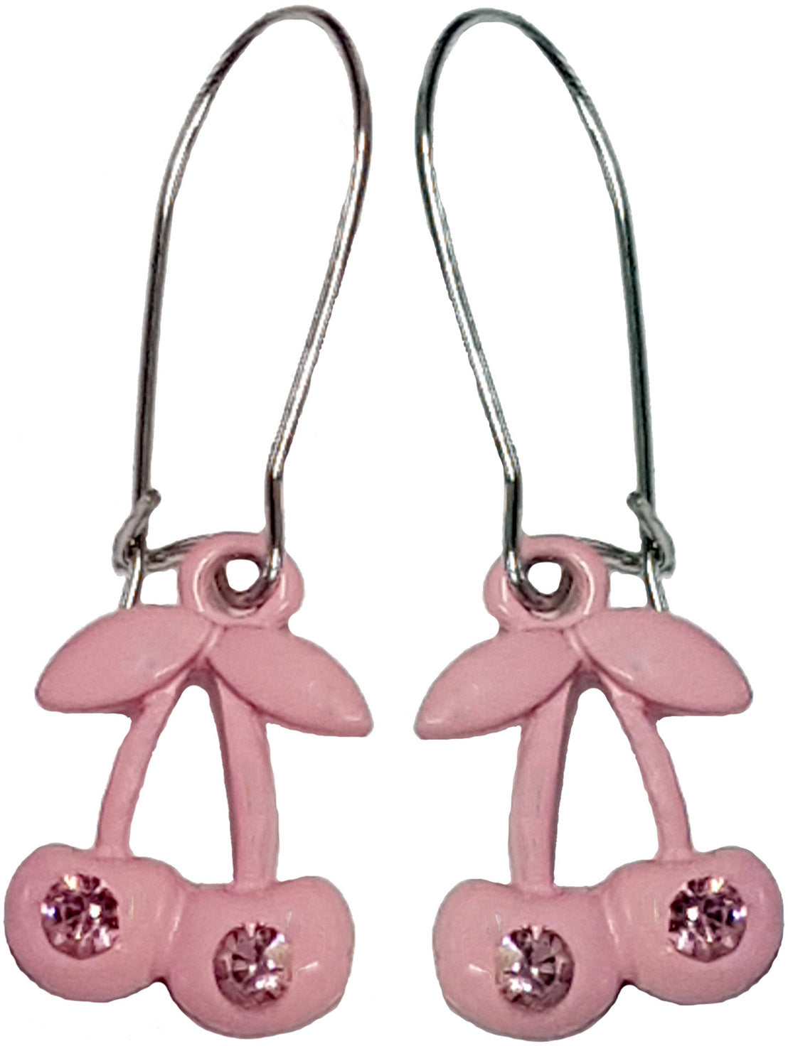 Suesse_Fifties_CHERRY_Kirschen_Strass_OHRHaeNGER_rosa