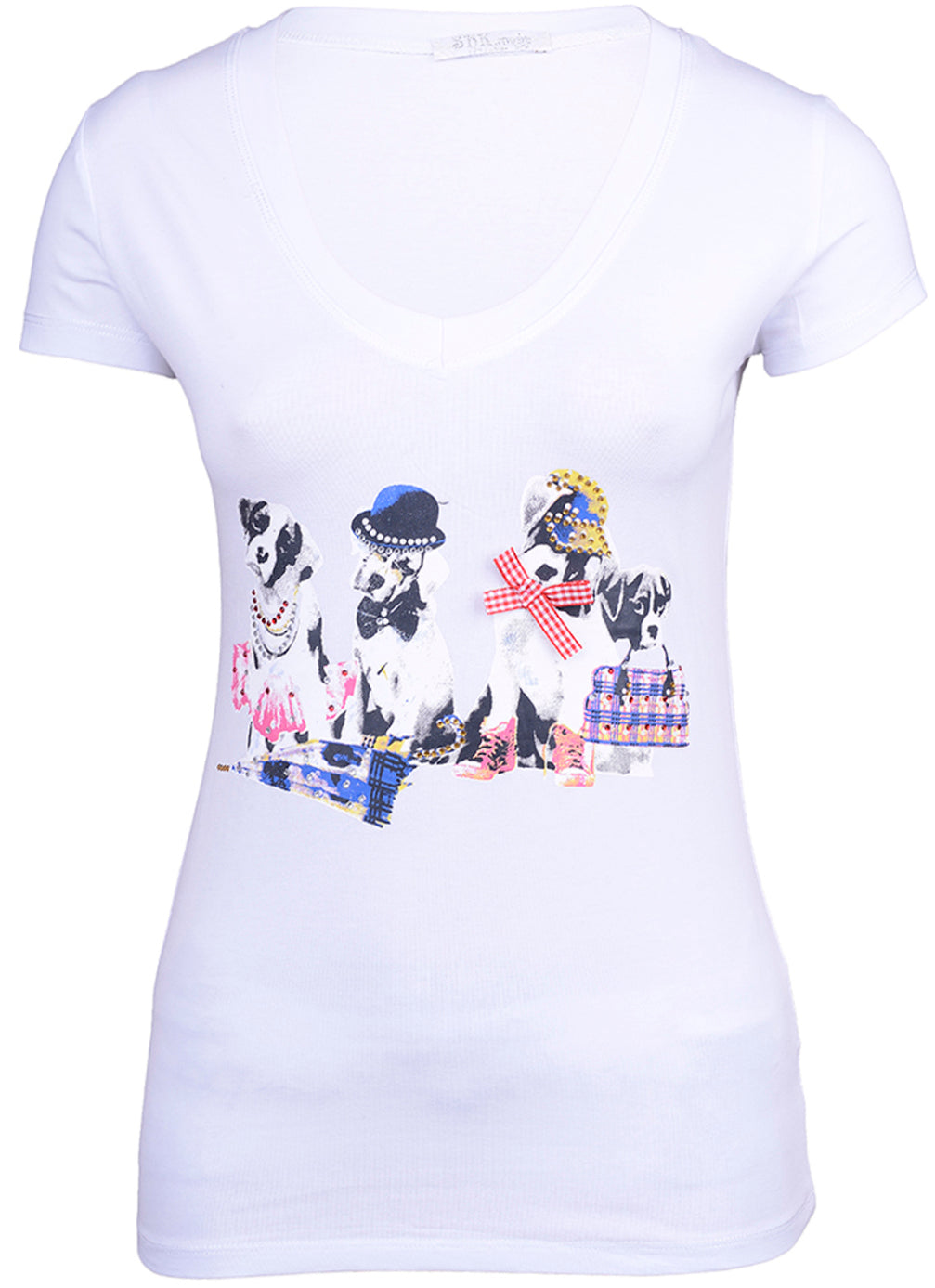 Suesses_PUPPY_Welpen_Vintage_Bow_T-Shirt_Shirt