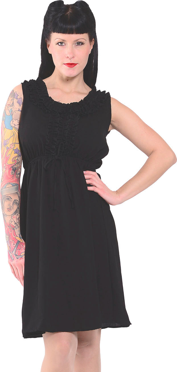 Suesses_RUFFLE_Neck_Basic_50s_KLEID_-_Schwarzee93x3Wmv5is9