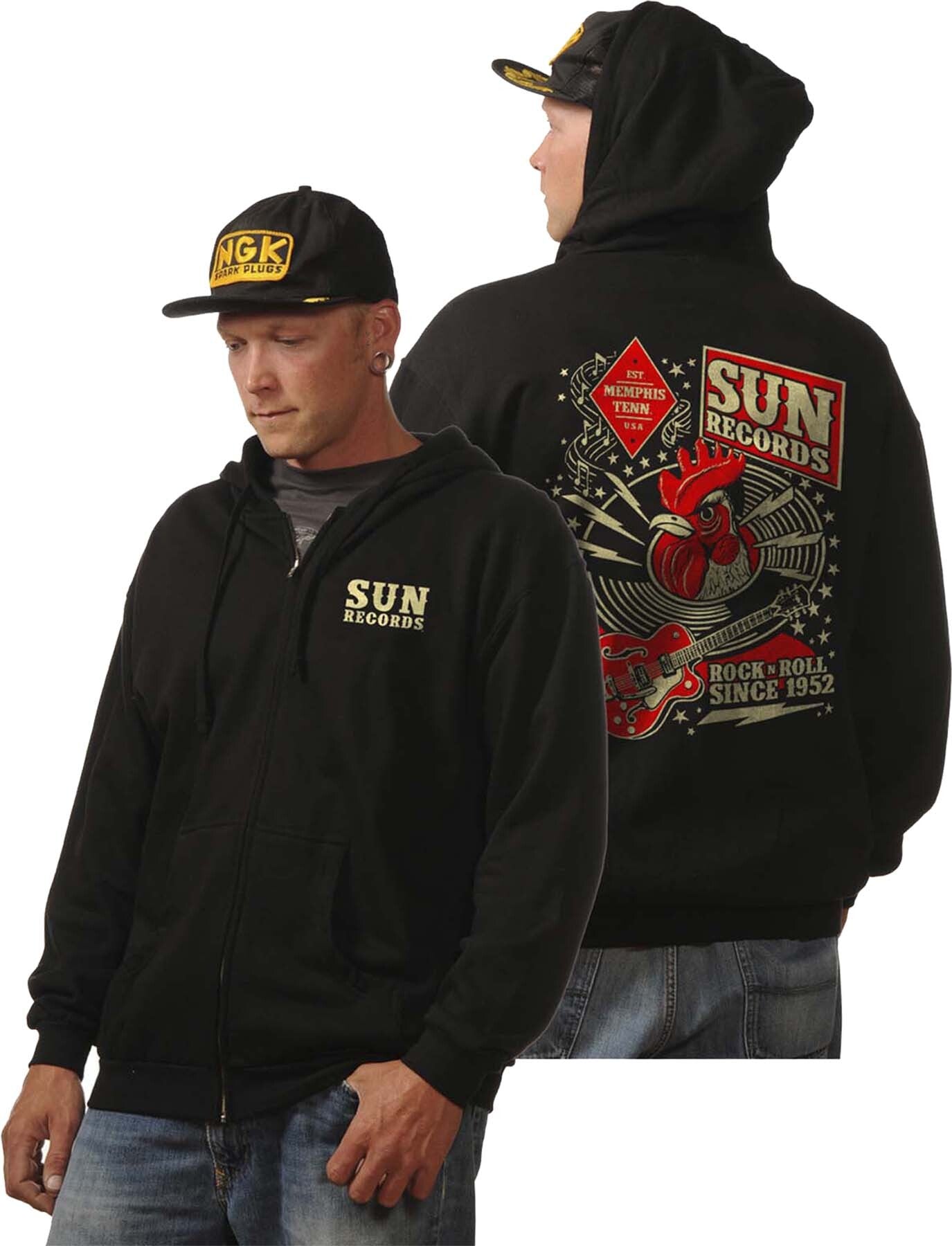 Sun_Records_HOP_Rock_and_Roll_Mens_HOODIE_Zip_JACKE_mit_Kapuze_killer_kirsche