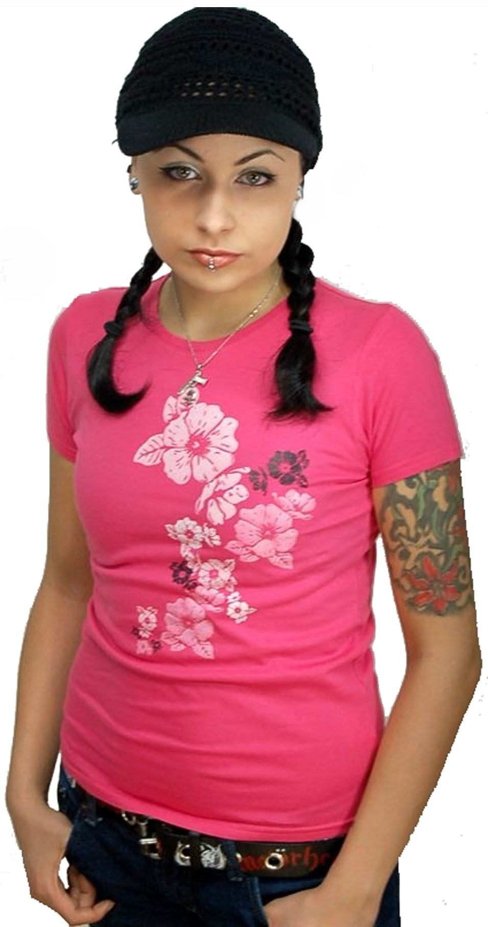 TIKI_Flower_Hibiskusblueten_Girlie_Shirt_-_Pink_killer_kirscheR8zJt5Aer7CNd