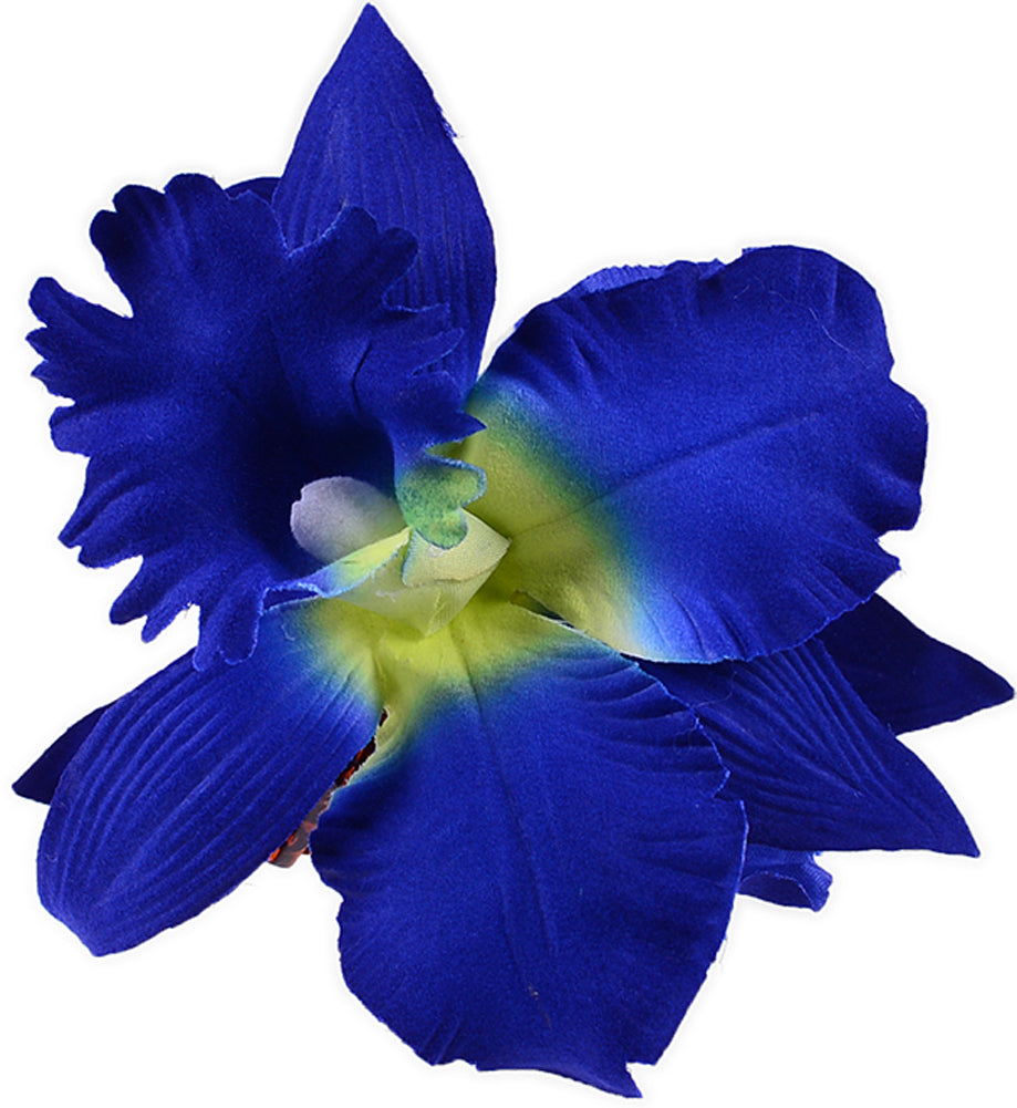 TIKI_Flower_ORCHIDEEN_Blueten_Haarspange_blau