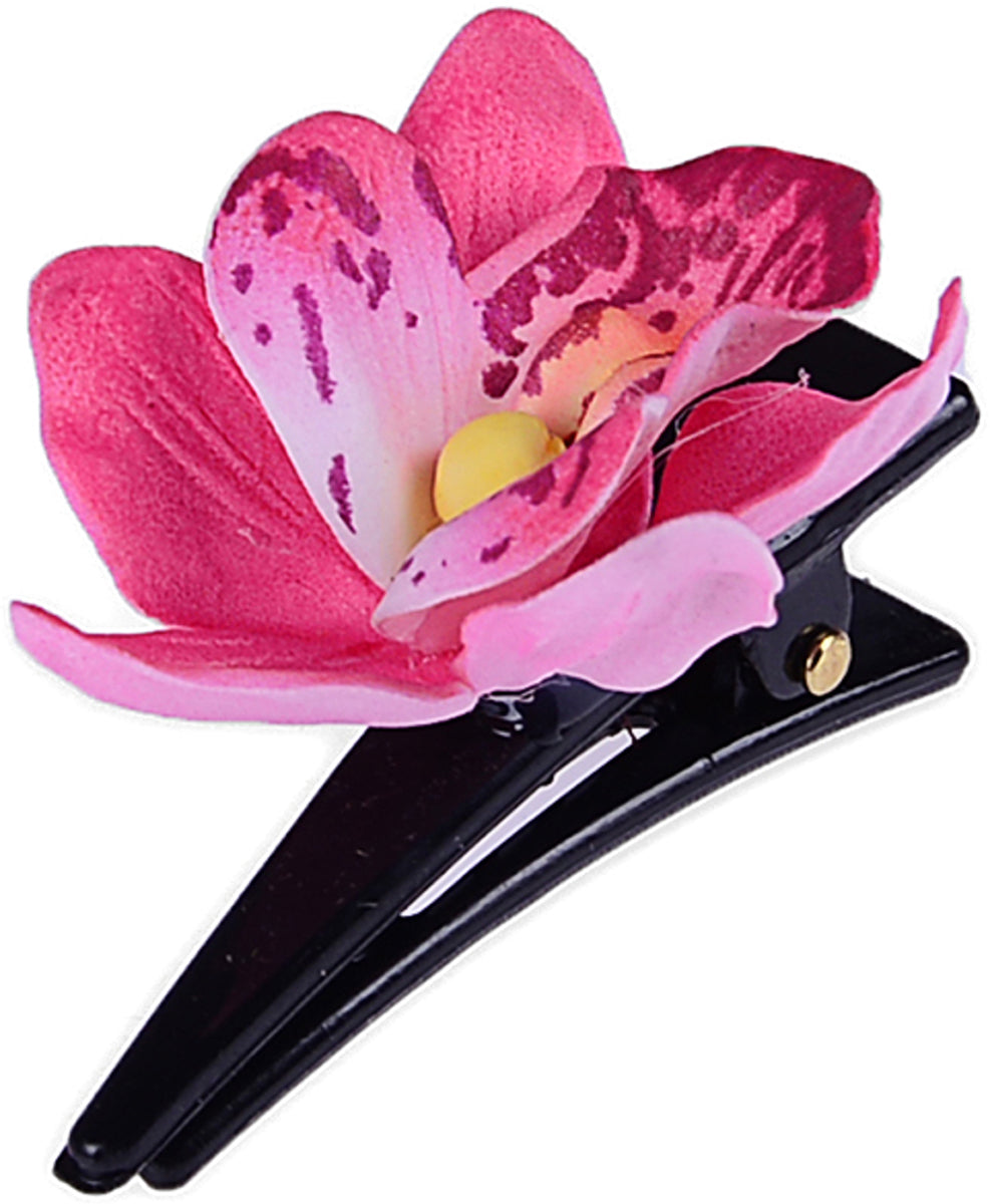 TIKI_Flower_ORCHIDEEN_Blueten_Haarspangerosa_killer_kirsche