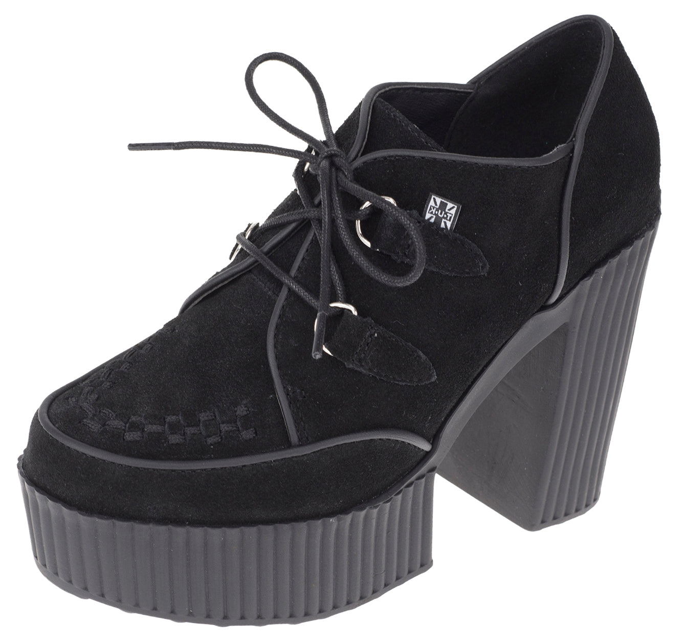 TUK_Black_SUEDE_Yuni_PLATEAU_Pump_Creeper_-_Schuhe