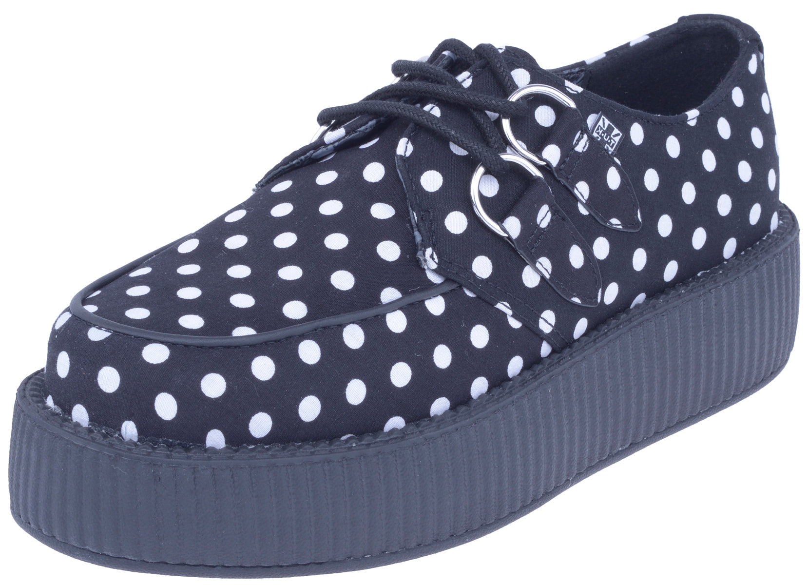 TUK_Black_VIVA_MONDO_White_Dots_Punkte_CREEPERS_SchuhePZS482Y2ishqw