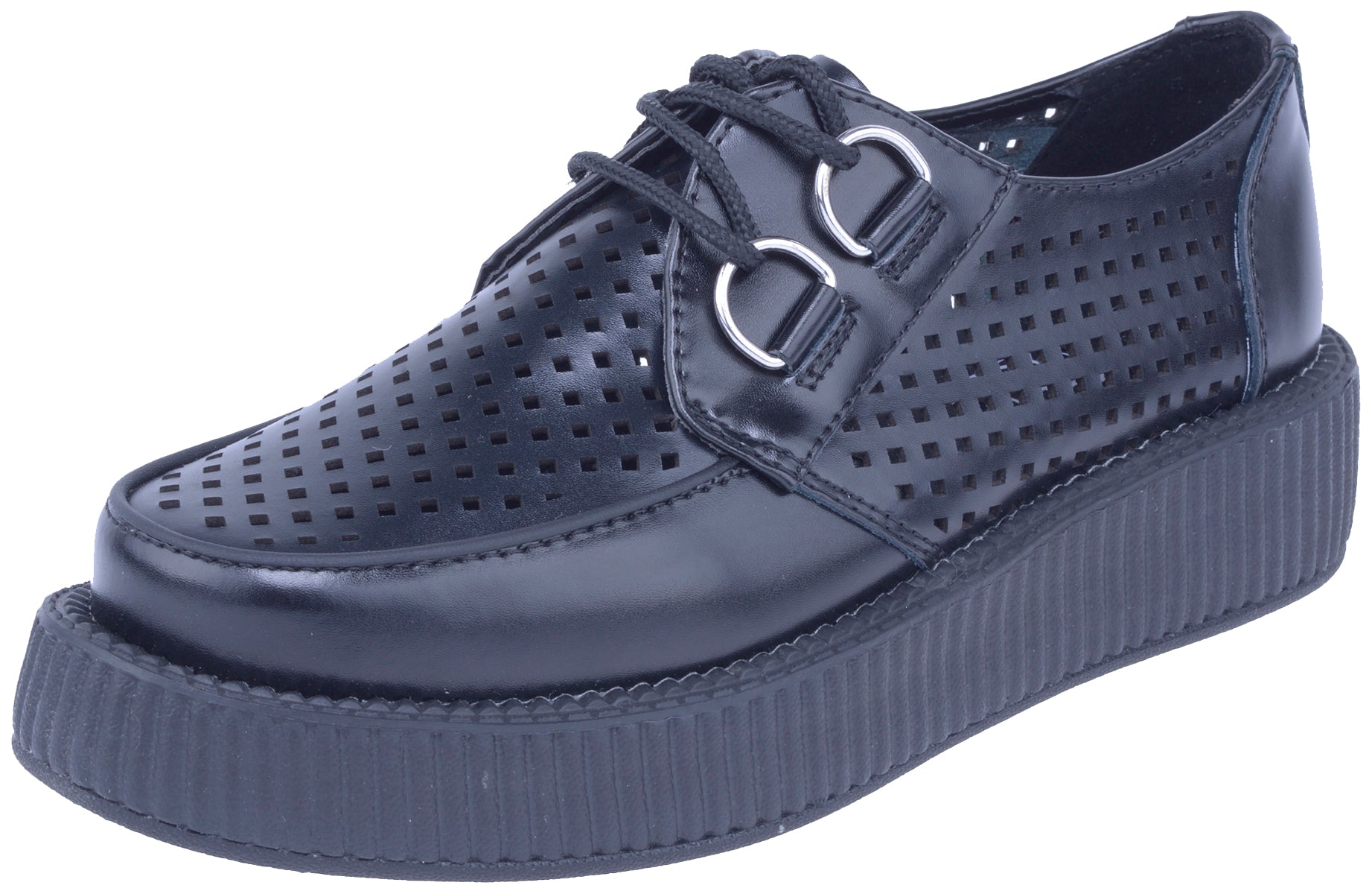 TUK_PERFORATED_Viva_Round_Toe_CREEPERS_-_SchwarzIJfHB7KJ21YqC
