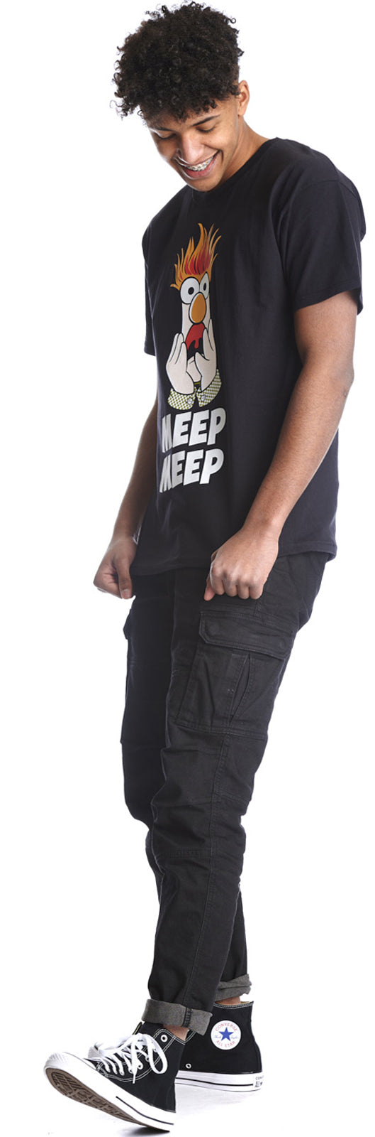 The_Muppets_MEEP_MEEP_Retro_BEAKER_MOTIV_Rundhals_Kurzarm_Herren_T-SHIRT_killer_kirsche3