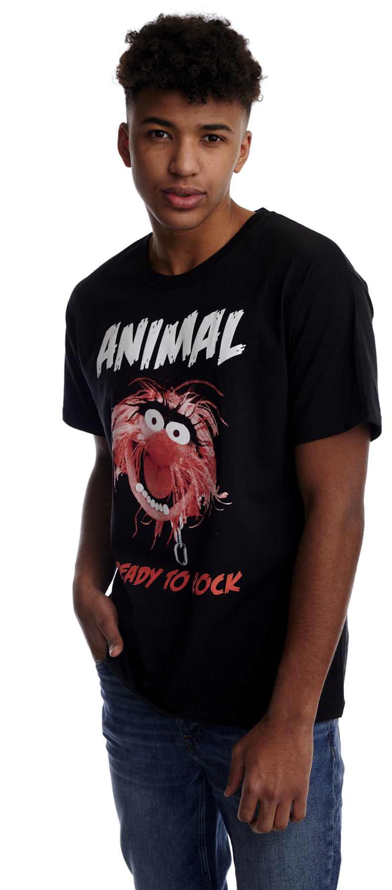 The_Muppets_READY_TO_ROCK_Animal_Motiv_RUNDHALS_Kurzarm_Herren_T-SHIRT_killer_kirsche_3