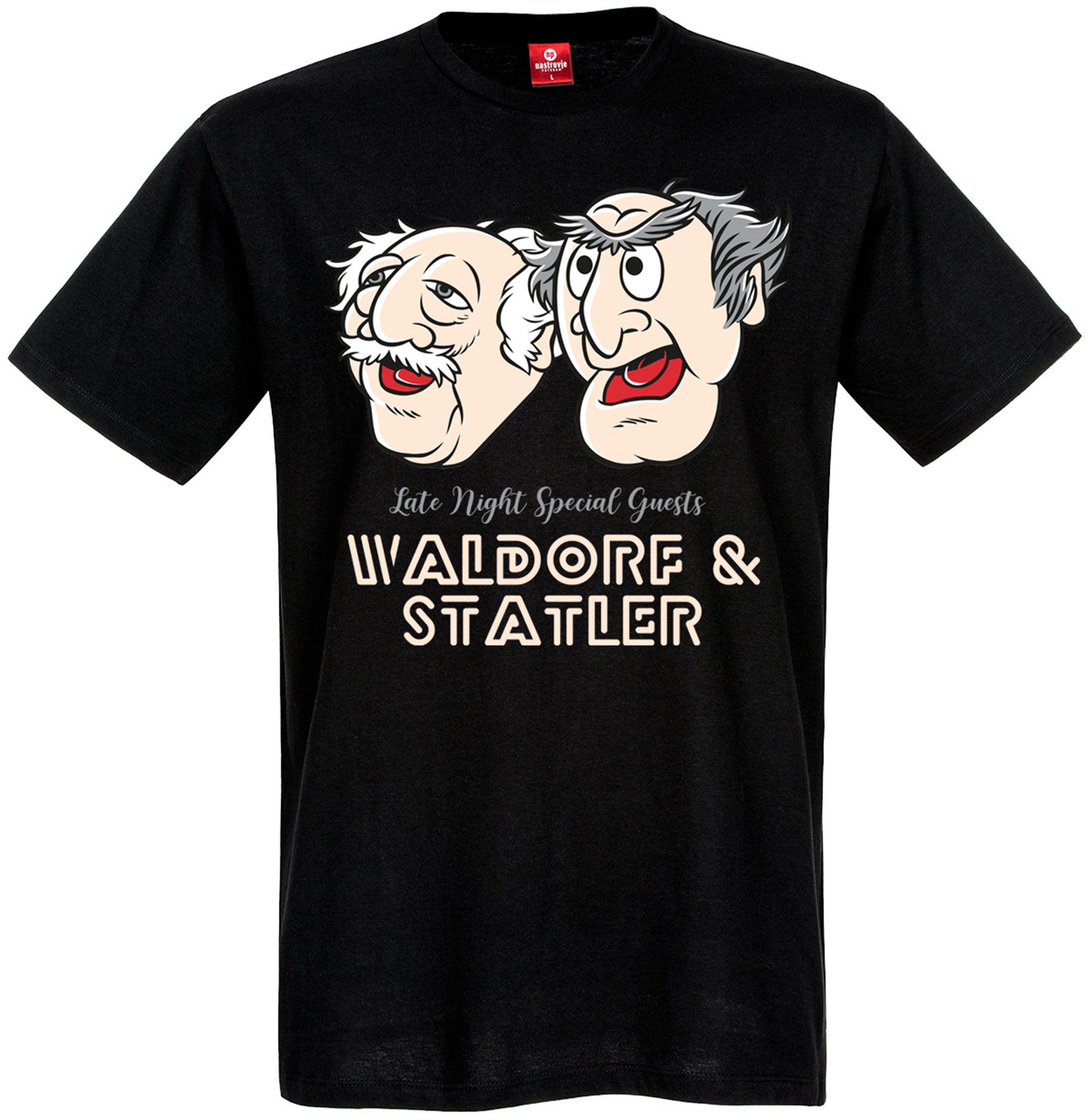 The_Muppets_WALDORF_STATLER_LATE_NIGHT_Oldschool_Motiv_RUNDHALS_Kurzarm_Herren_T-SHIRT_killer_kirsche