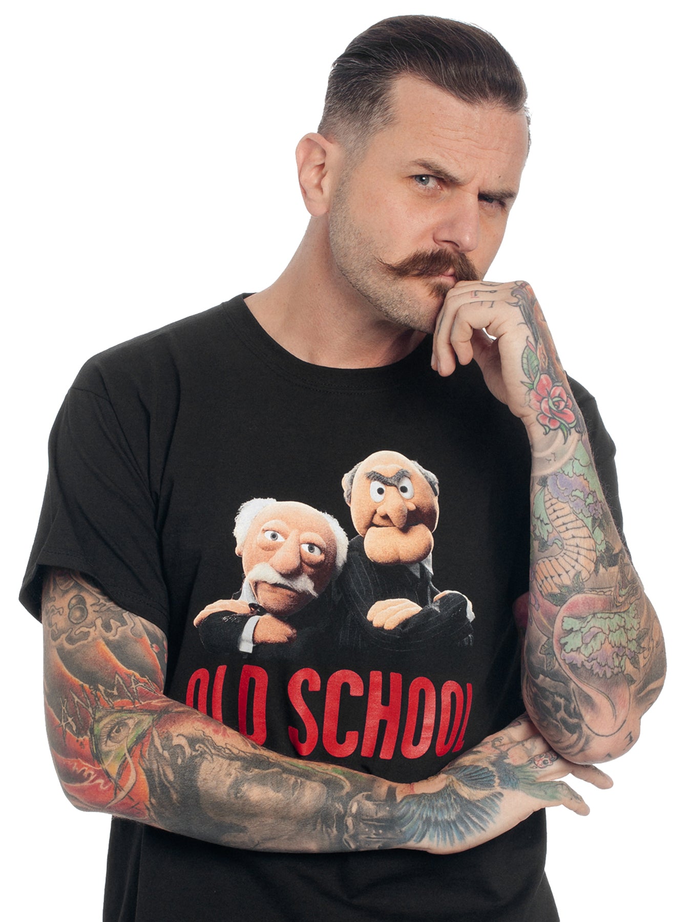 The_Muppets_WALDORF_STATLER_Oldschool_Motiv_RUNDHALS_Kurzarm_Herren_T-SHIRT_killer_kirsche_2ZWuPEtI6T2EsD