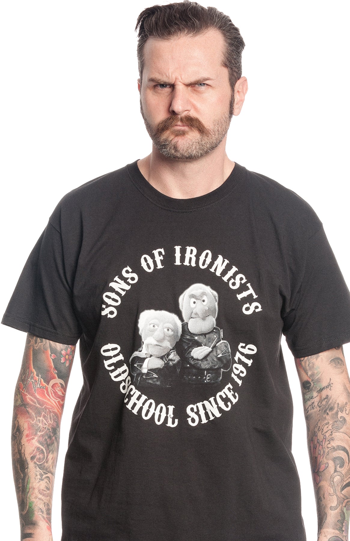 The_Muppets_WALDORF_STATLER_Sons_of_Ironists_RUNDHALS_Kurzarm_Herren_T-SHIRT_killer_kirsche_51B9jI6oWz9M3P