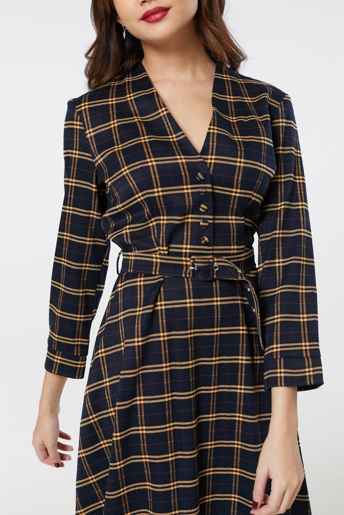 Timeless_HELENA_CHECK_Vintage_Tartan_Karo_Langarm_Retro_ALinie_DRESS_Kleid-2fdQW5lvHN2ff5