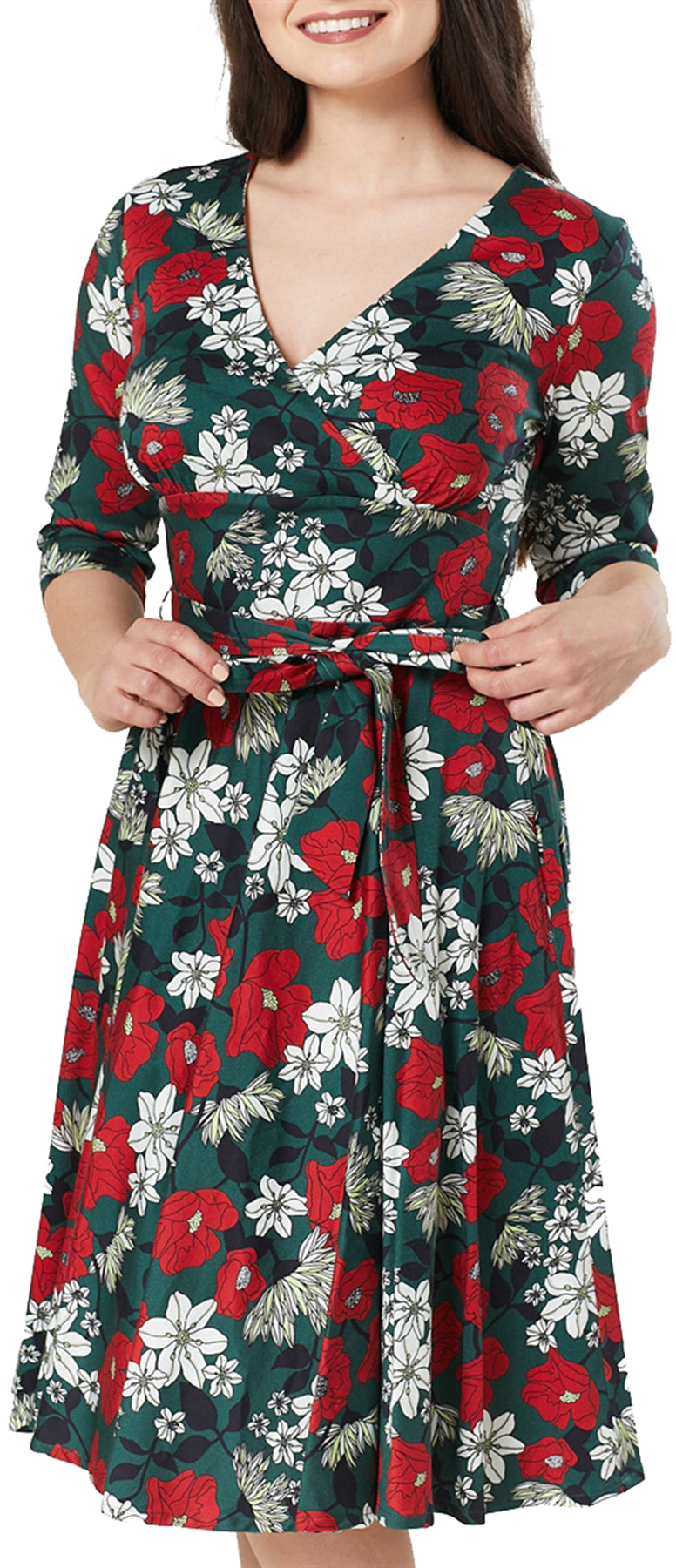 Timeless_London_ANGELA_50s_FLORAL_Blumen_V-Neck_SWING_DRESS_Kleid_Plus_Size_killer_kirsche_25Os8RLUJtbf9b