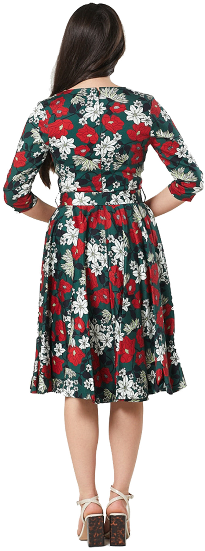 Timeless_London_ANGELA_50s_FLORAL_Blumen_V-Neck_SWING_DRESS_Kleid_Plus_Size_killer_kirsche_3
