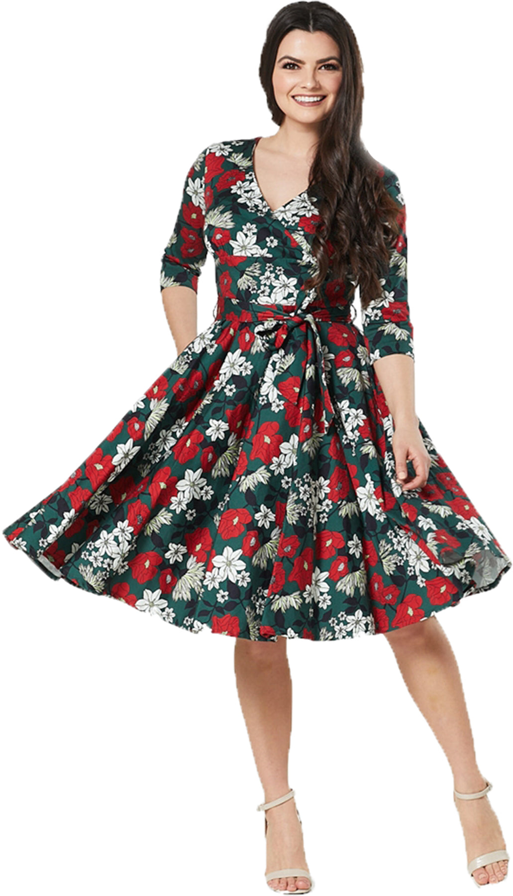 Timeless_London_ANGELA_Vintage_FLORAL_Blumen_V-Neck_SWING_DRESS_Kleid_Killer_Kirsche-1ZhWHdX3ZhgjNu