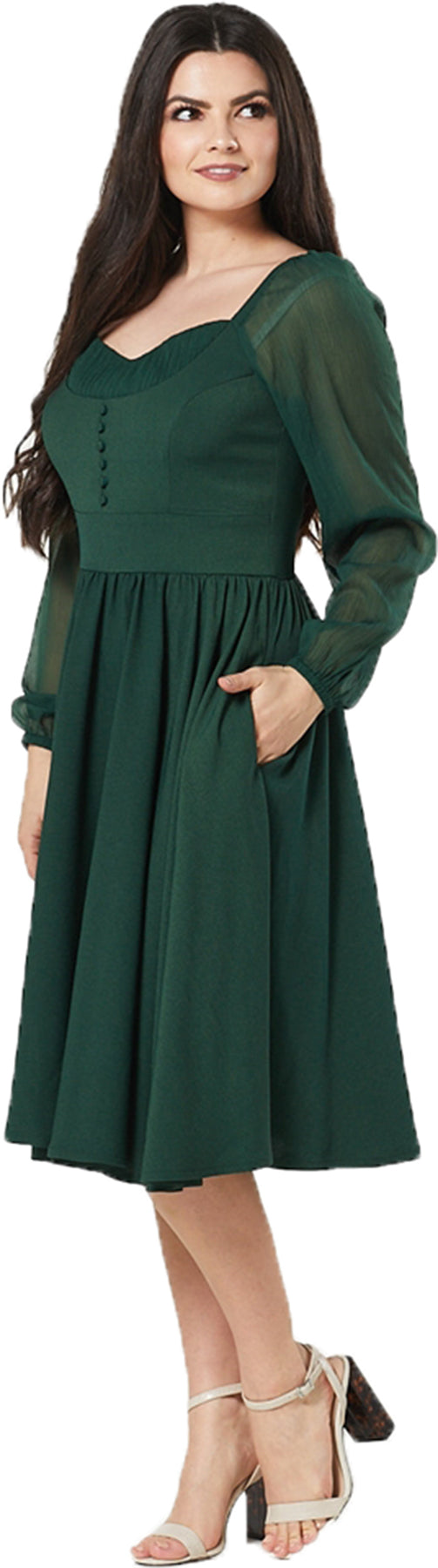 Timeless_London_DIHOR_50s_SWEETHEART_Chiffon_Sleeve_SWING_DRESS_Kleid_Killer_Kirsche-1