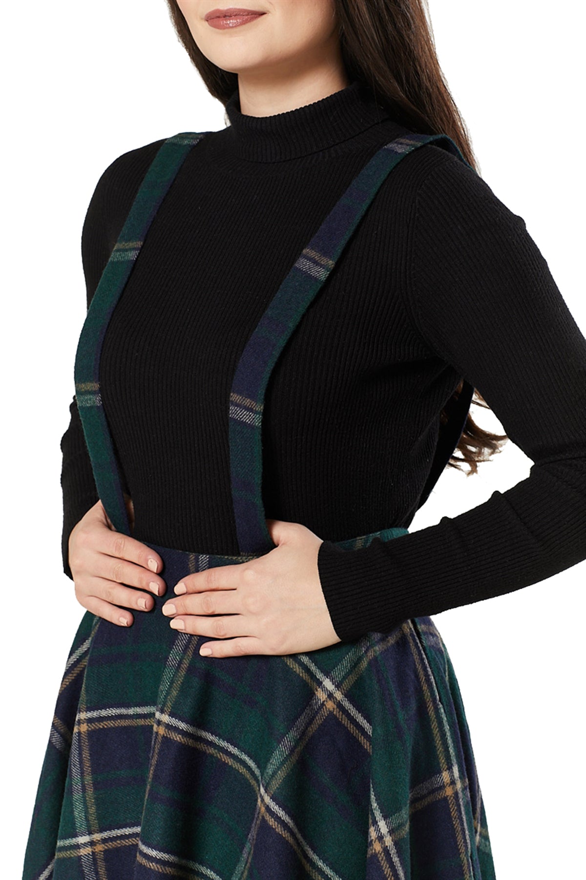 Timeless_London_SOPHIE_Traeger_CHECK_Karo_Swing_Skirt_TELLERROCK_Blau-Gruen_killer_kirsche_2