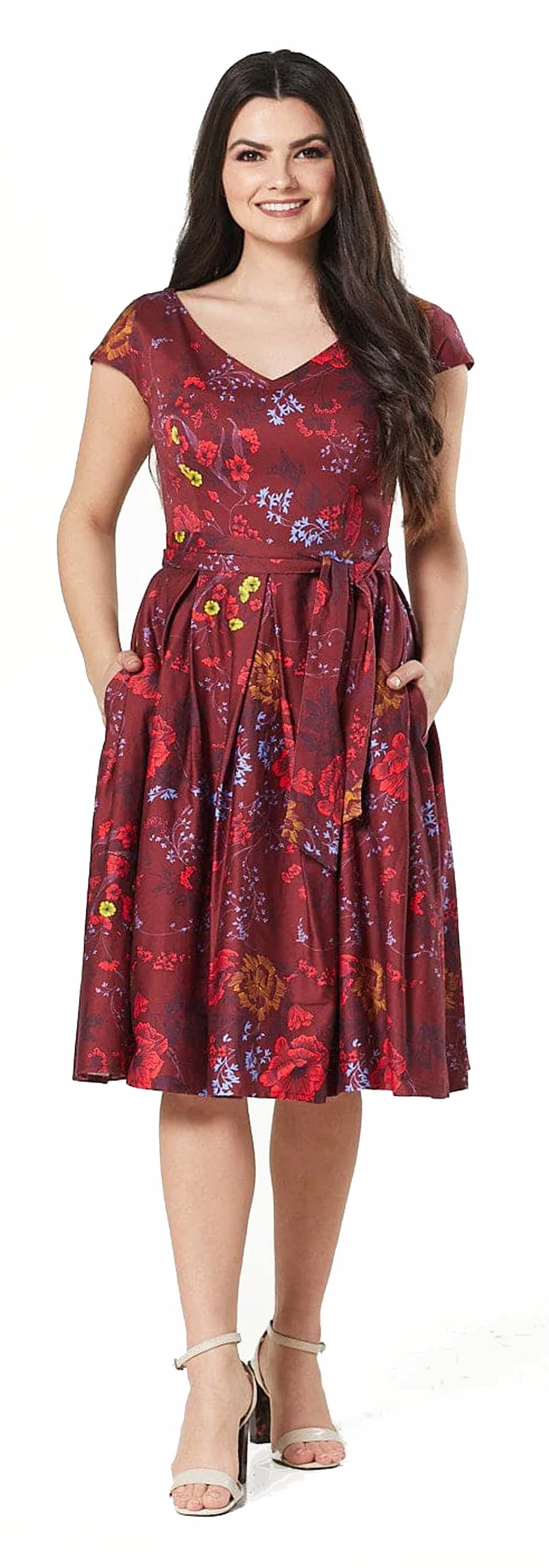 Timeless_TEAGAN_FLORAL_Vintage_FLOWER_Blumen_V-NECK_50s_SWING_DRESS_Kleid-1sYa1BoGlI1hSr