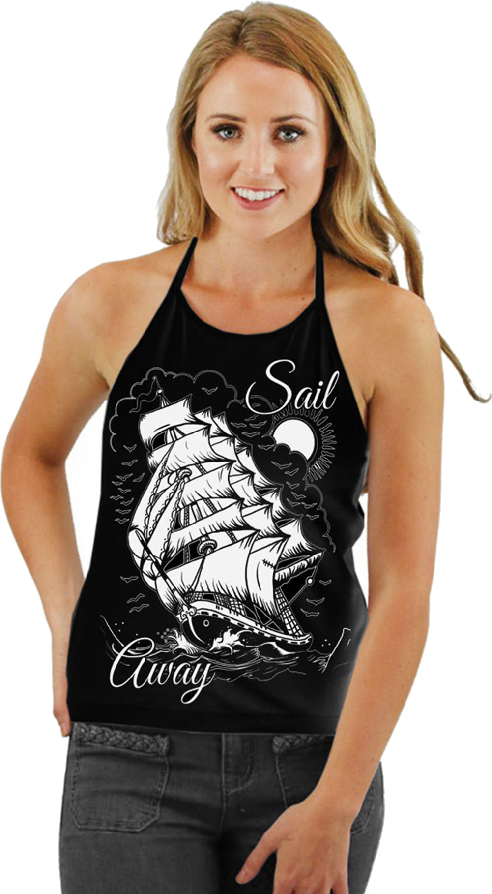 TooFast_HEIDI_Ship_SAIL_AWAY_Neckholder_TANK_TOP