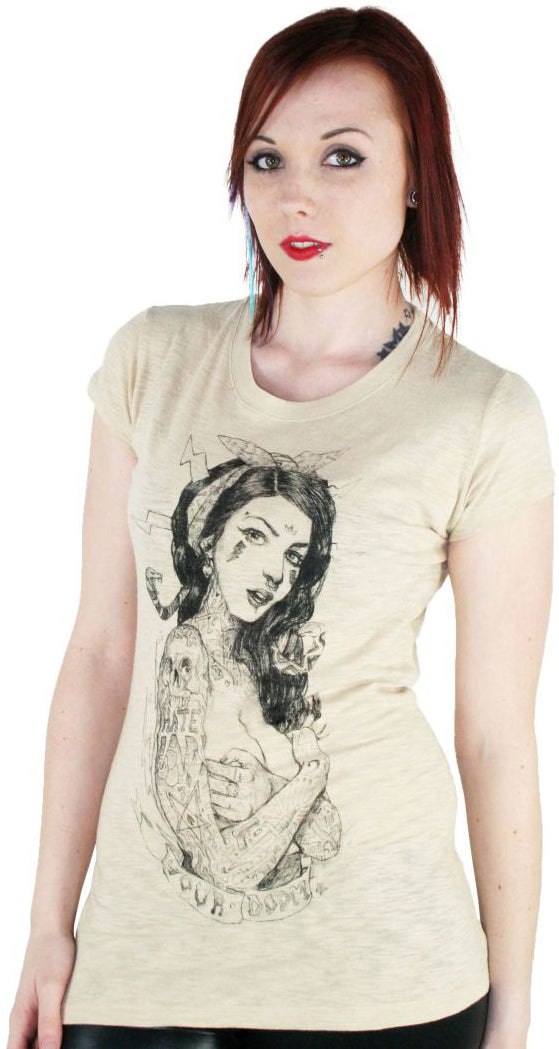 TooFast_YOUR_DOOM_Tattooed_Oldschool_Babydoll_T-SHIRT