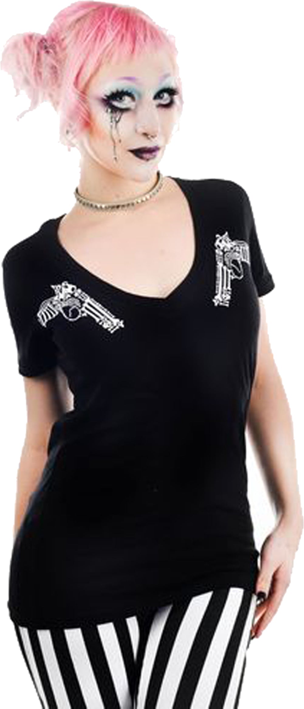 Too_Fast_SWEET_VEE_Pistolen_BONE_GUN_Knochen_SHIRT_schwarzm0egY3iqILGmK