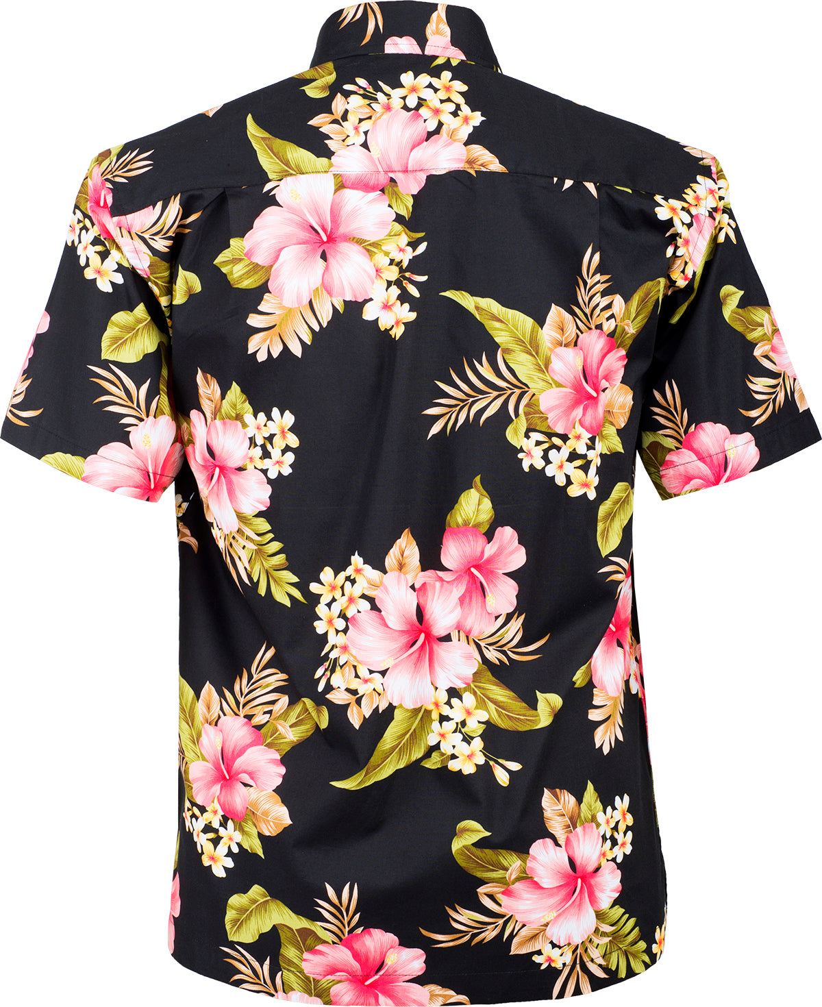 Tropical_KAIPO_Frangipani_HIBISKUS_Shirt_HAWAIIHEMD_Schwarz-Pink-4