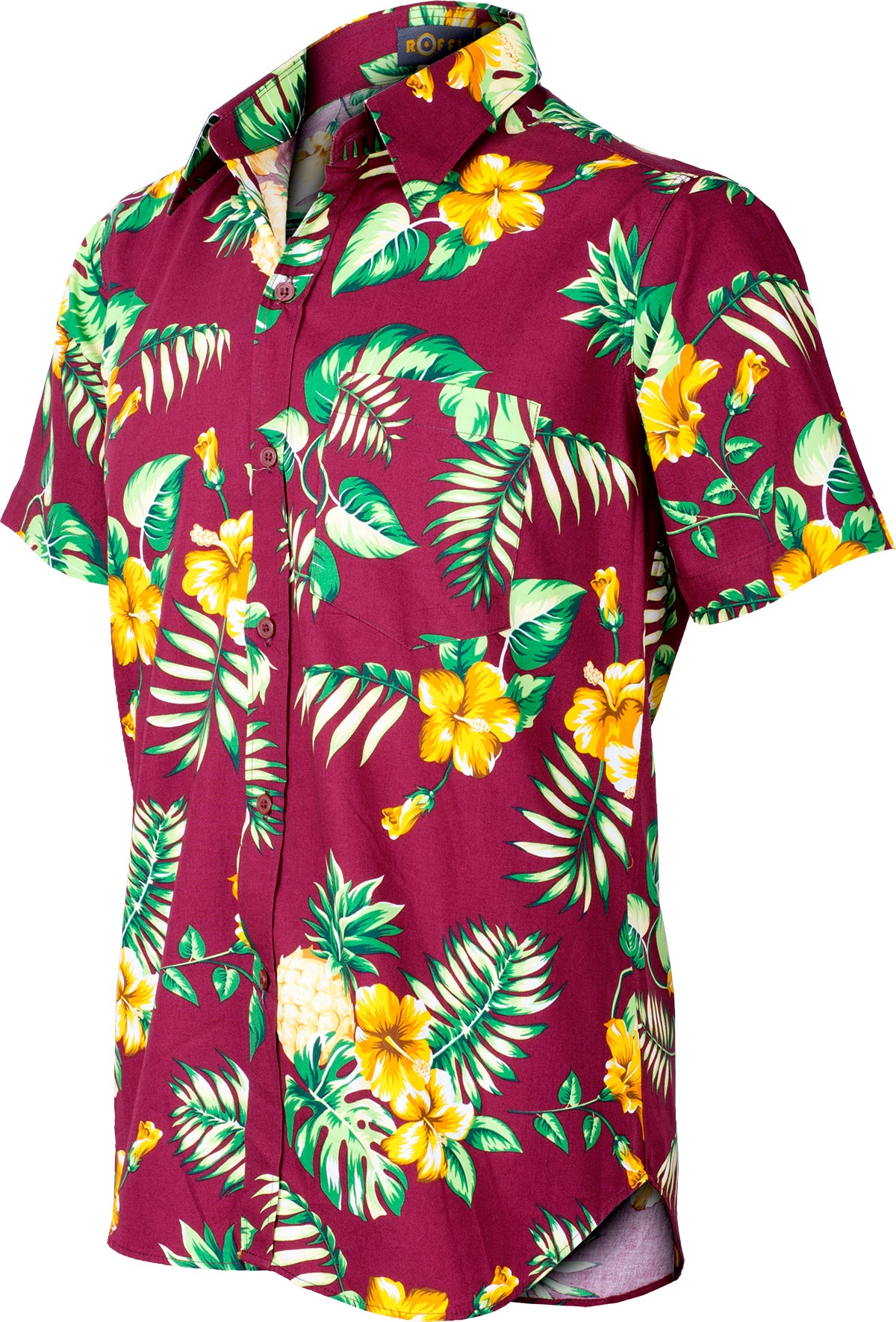 Tropical_MAKANI_Ananas_HIBISKUS_Palm_Leaf_HAWAIIHEMD_Slim_Fit_Rot-2
