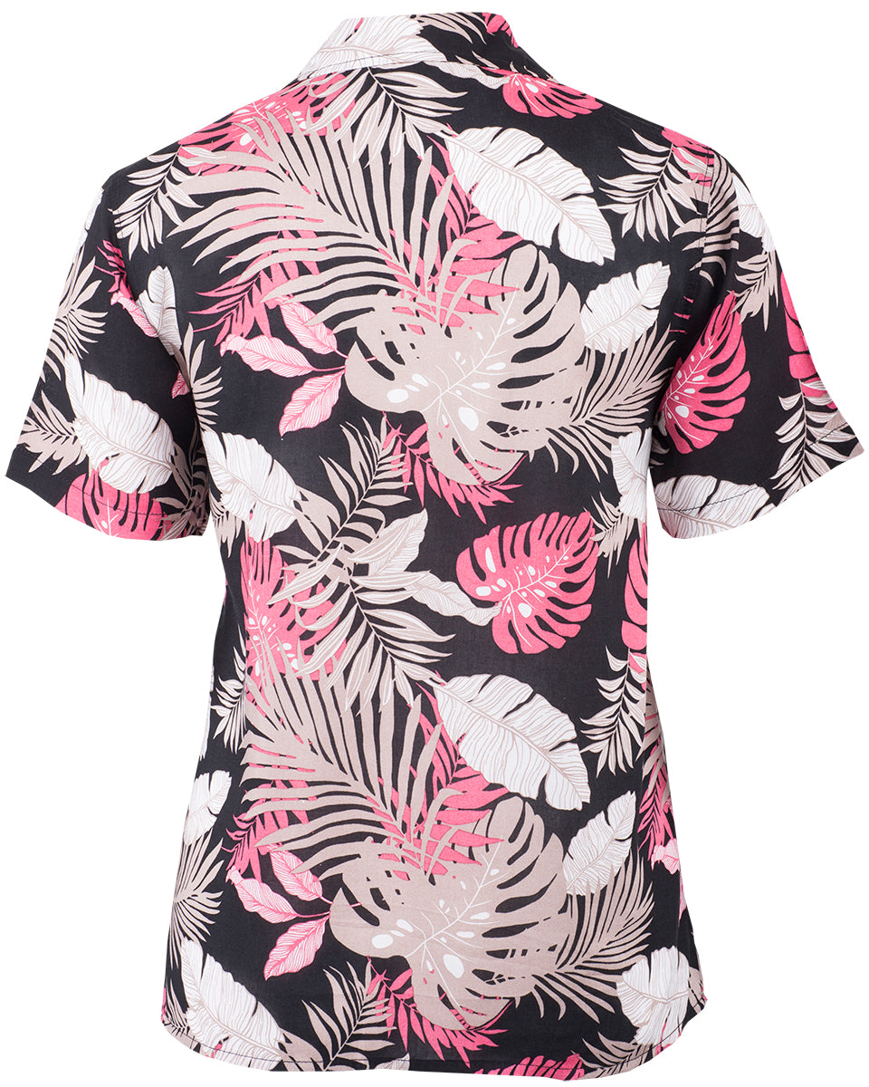 Tropical_MALOU_Retro_PALMENBLaeTTER_Kurzarm_Oberteil_HAWAII_BLUSE-4