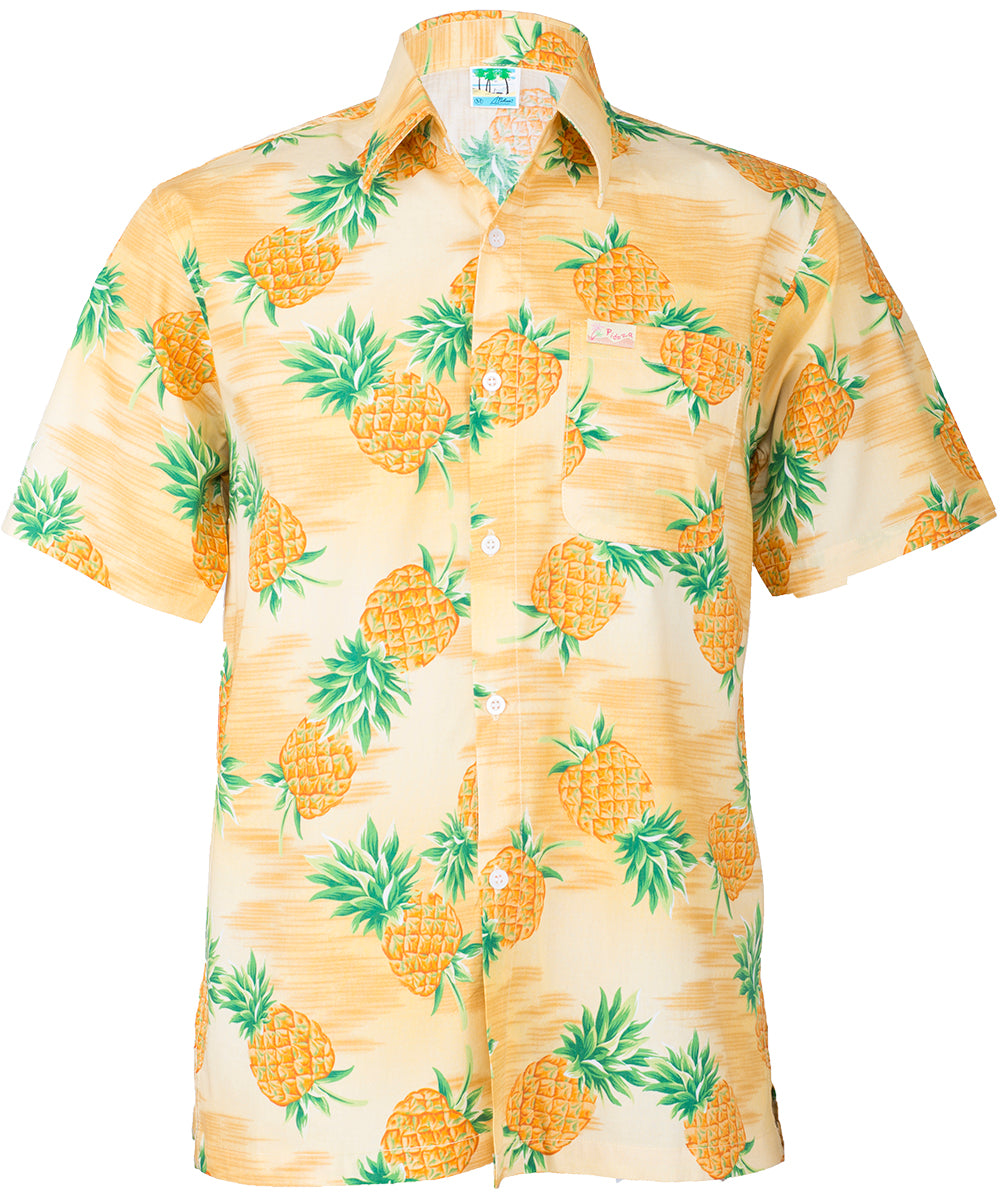Tropical_NAHELO_Pineapple_ANANAS_Kurzarm_Shirt_HAWAIIHEMD_Gelb-1