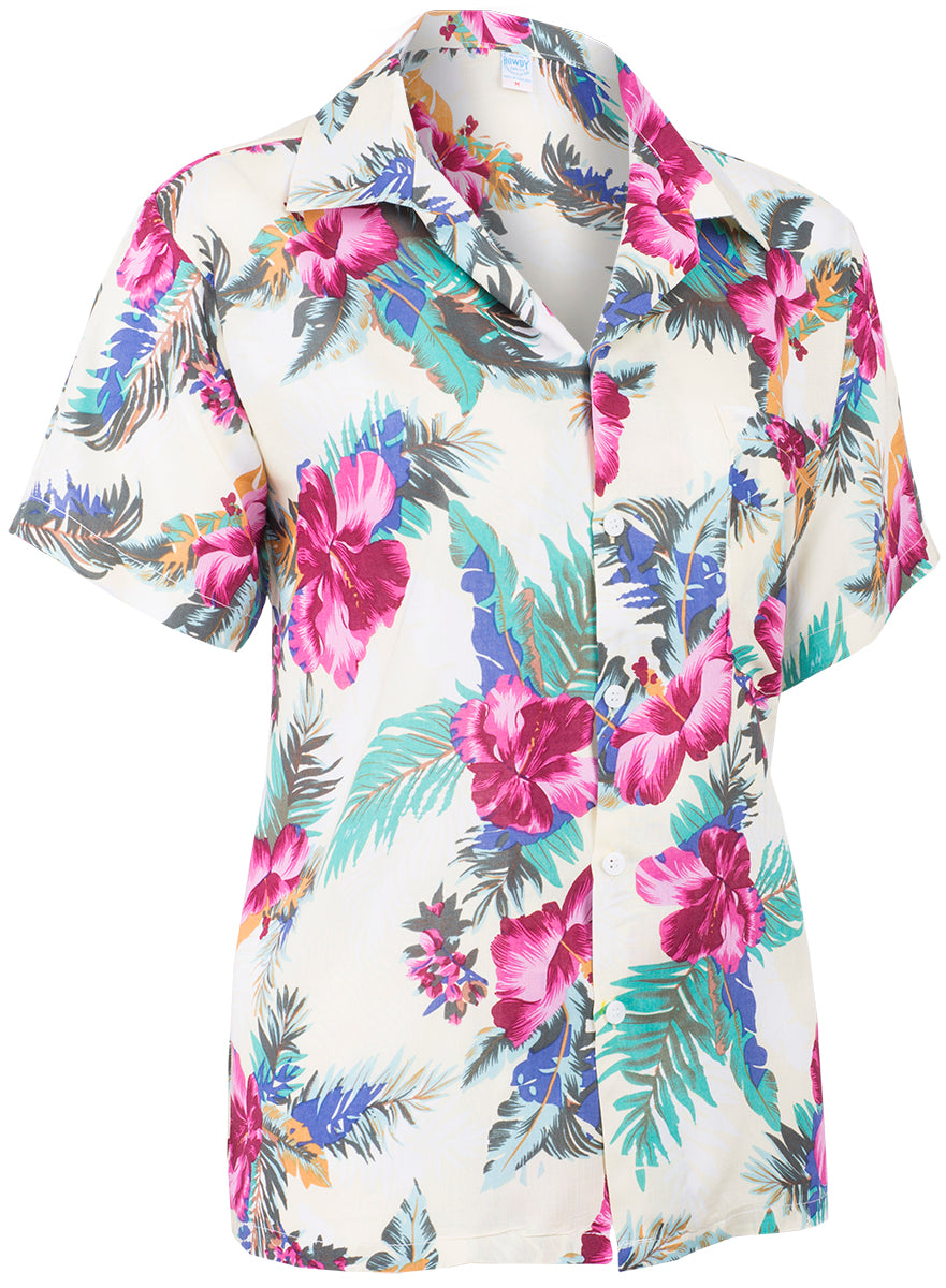 Tropical_NEYLA_Palmenblaetter_HIBISKUS_Kurzarm_Oberteil_HAWAII_BLUSE-3