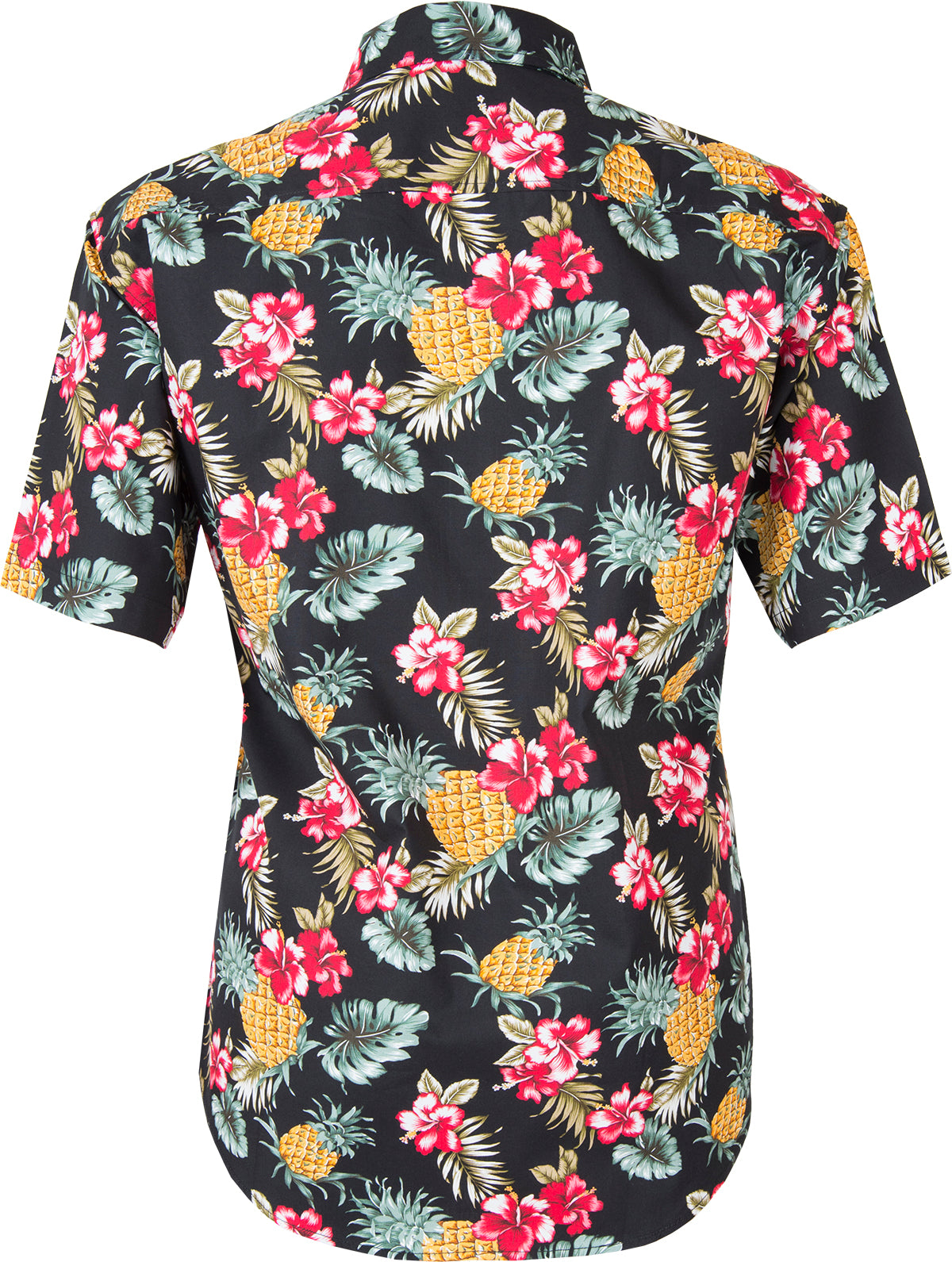 Tropical_PINEAPPLE_HIBISCUS_Flower_Kurzarm_Herren_HEMD_Schwarz-4i9bDYTThbxu3I