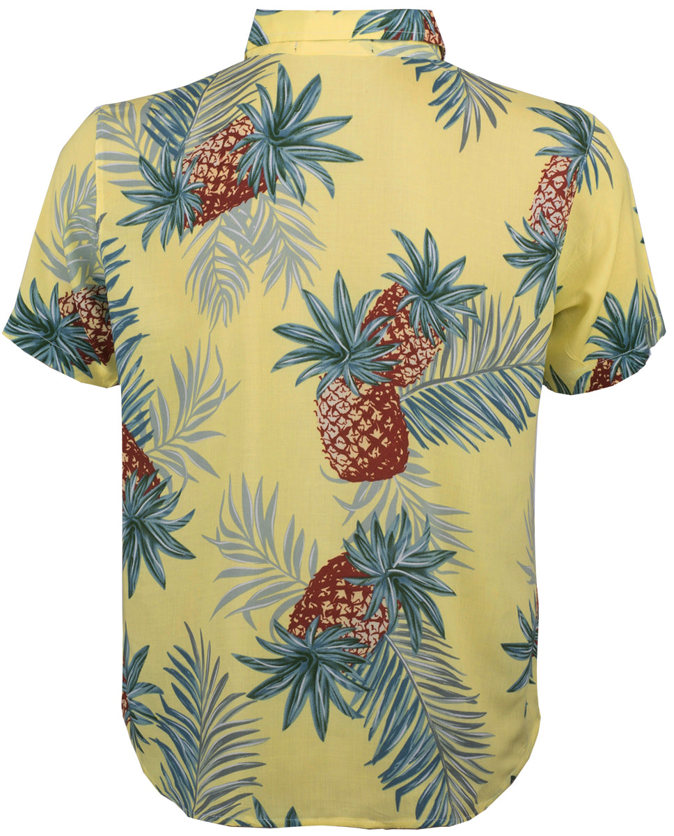 Tropical_TITUS_Pineapple_ANANAS_Palmblatt_Kurzarm_Shirt_HAWAIIHEMD_Gelb-3