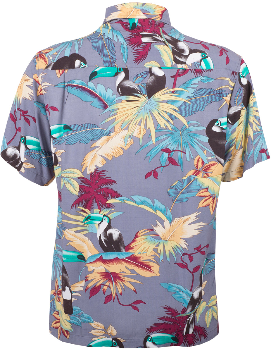 Tropical_VEITT_Toucan_TUKAN_Palmenblaetter_Kurzarm_Shirt_HAWAIIHEMD_Grau-3