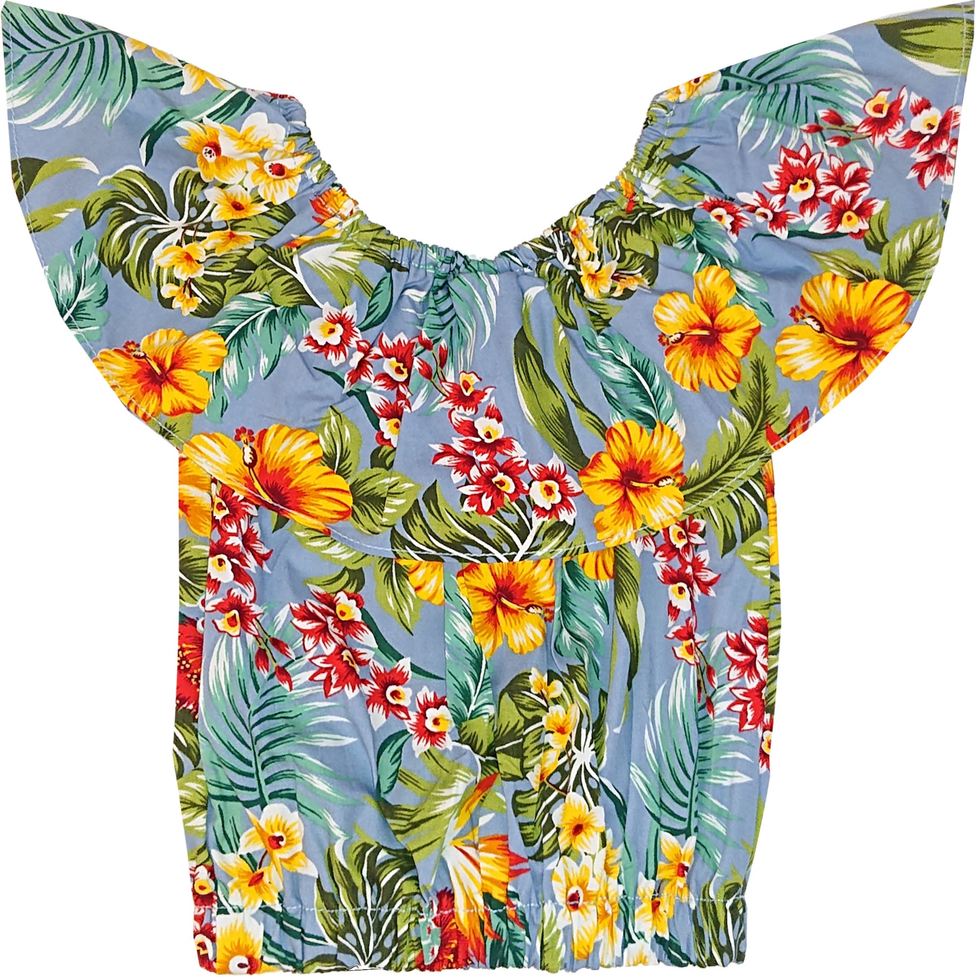 Tropical_VOLANT_Floral_HIBISKUS_Kinder_TIE_UP_Blouse_BLUSE_Graublau-2YxPtXvr77NZk4