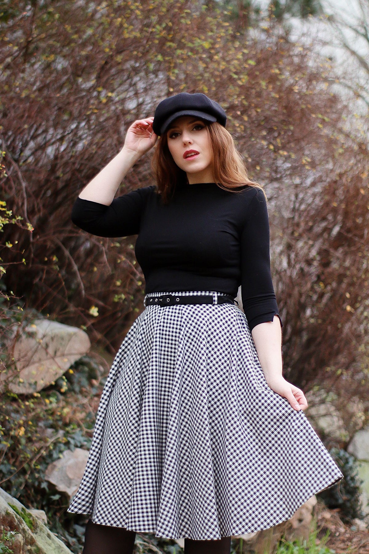 Very_Cherry_CIRCLE_SKIRT_Vintage_VICHY_Pepita_Karo_HIGH_WAIST_50s_Tellerrock_killer_kirsche-jpg