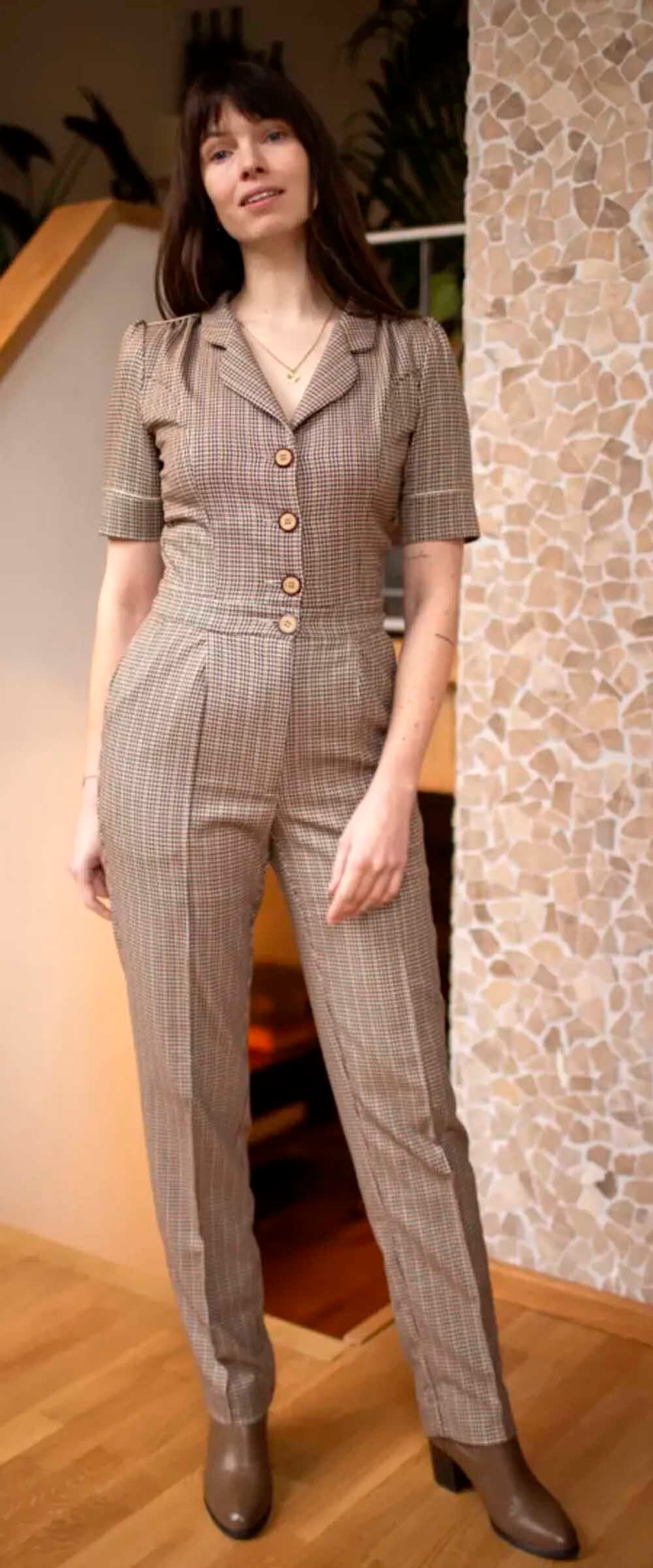 Very_Cherry_CLASSIC_BIRMINGHAM_Vintage_CHECK_Dogstooth_BUTTONED_Overall_JUMPSUIT_-_Mehrfarbig-1