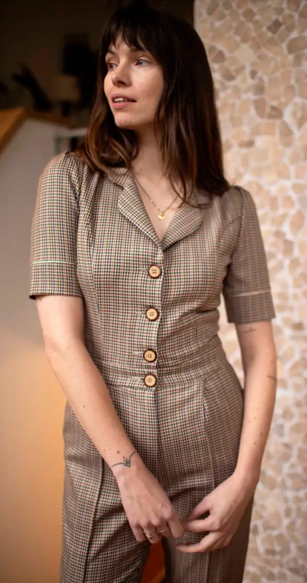 Very_Cherry_CLASSIC_BIRMINGHAM_Vintage_CHECK_Dogstooth_BUTTONED_Overall_JUMPSUIT_-_Mehrfarbig-2