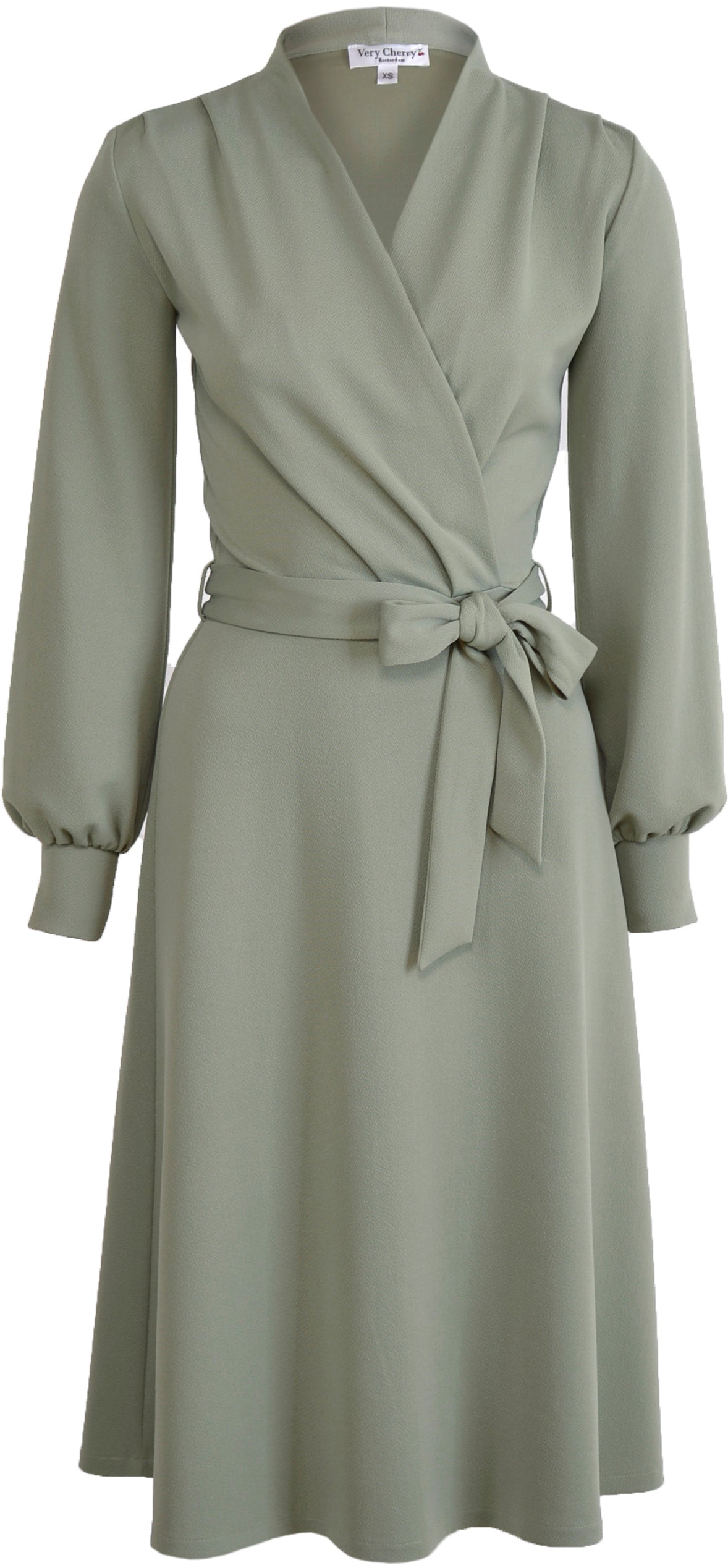 Very_Cherry_CROSS_OVER_Vintage_CREPE_Langarm_50s_SWING_DRESS_Kleid_-_Graugruen_Killer_Kirsche-1