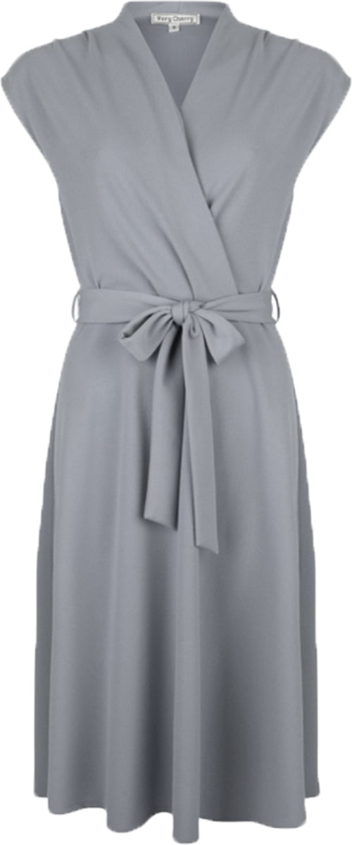 Very_Cherry_CROSS_OVER_Vintage_CREPE_Langarm_SWING_DRESS_Kleid_Grau-1tcYb7zQn98QVy