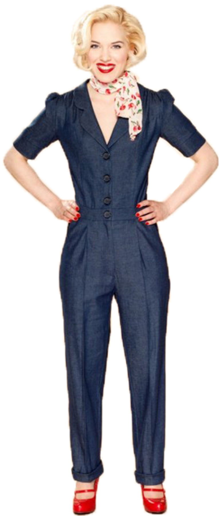 Very_Cherry_DENIM_Vintage_Pin_up_Jeans_BUTTONED_Kurzarm_JUMPSUIT_Overall_killerkirsche