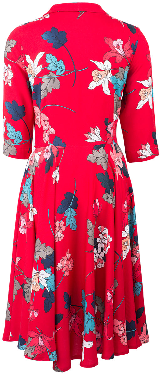 Very_Cherry_D_LAINE_Vintage_FLOWER_V-Neck_Button_SWING_Dress_Kleid_Rot-4OqfKsBGBdJC6n