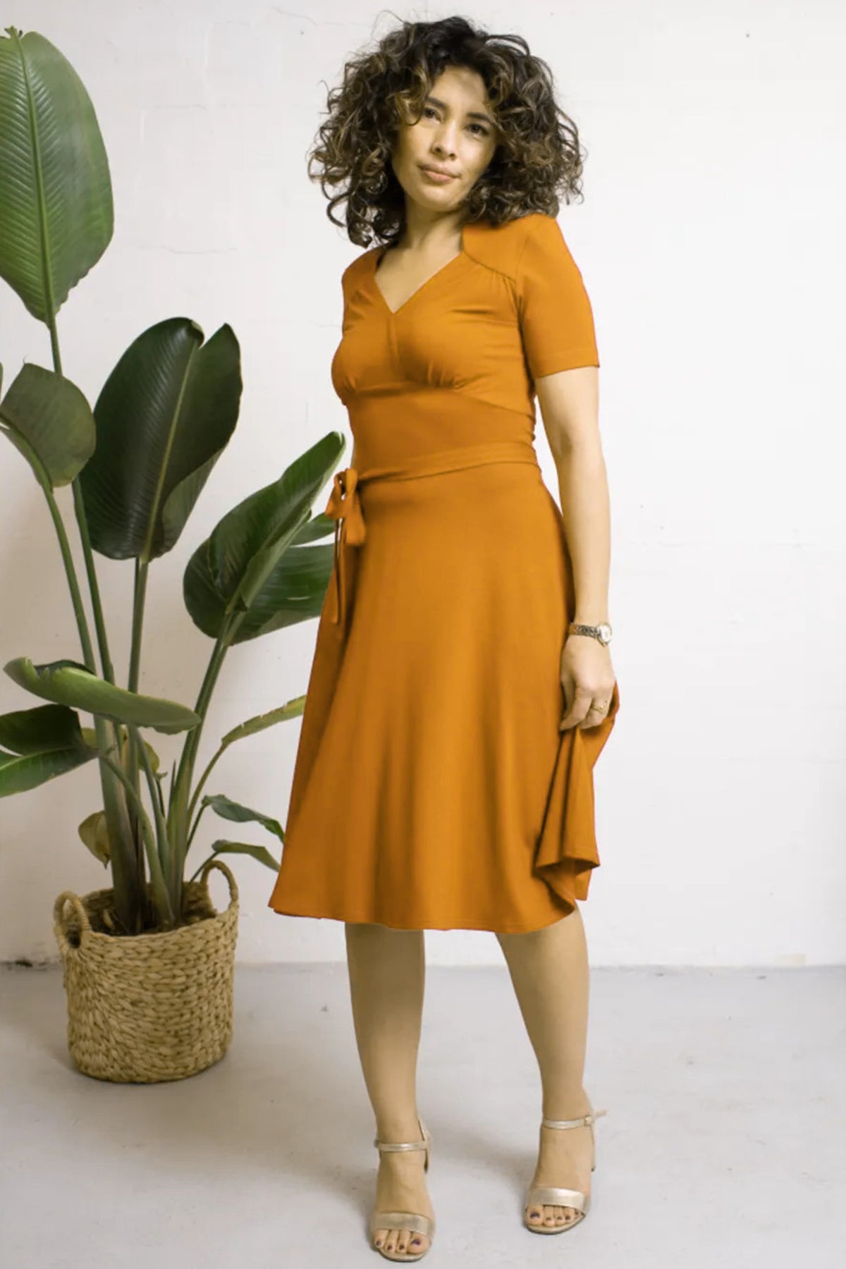 Very_Cherry_HOLLYWOOD_TRICOT_DELUXE_Vintage_SWEETHEART_Kurzarm_50s_SWING_DRESS_Kleid_-_Senfgelb_killer_kirsche_10