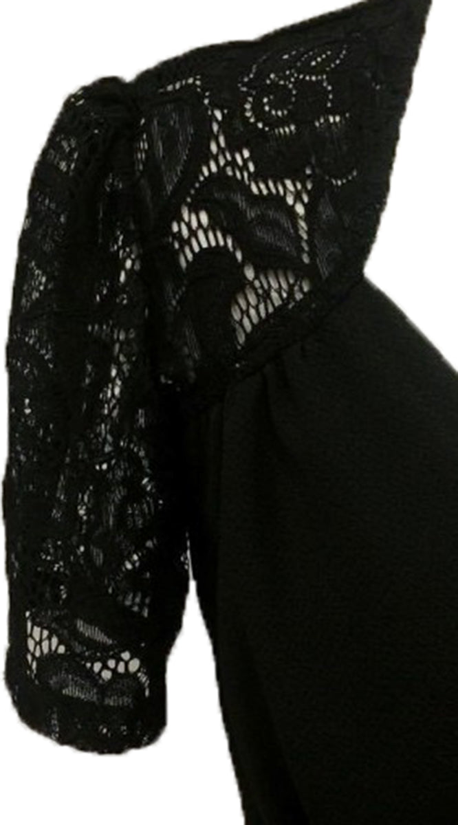 Very_Cherry_HOLLYWOOD_Vintage_LACE_Spitze_Kurzarm_DRESS_Kleid_Schwarz-2