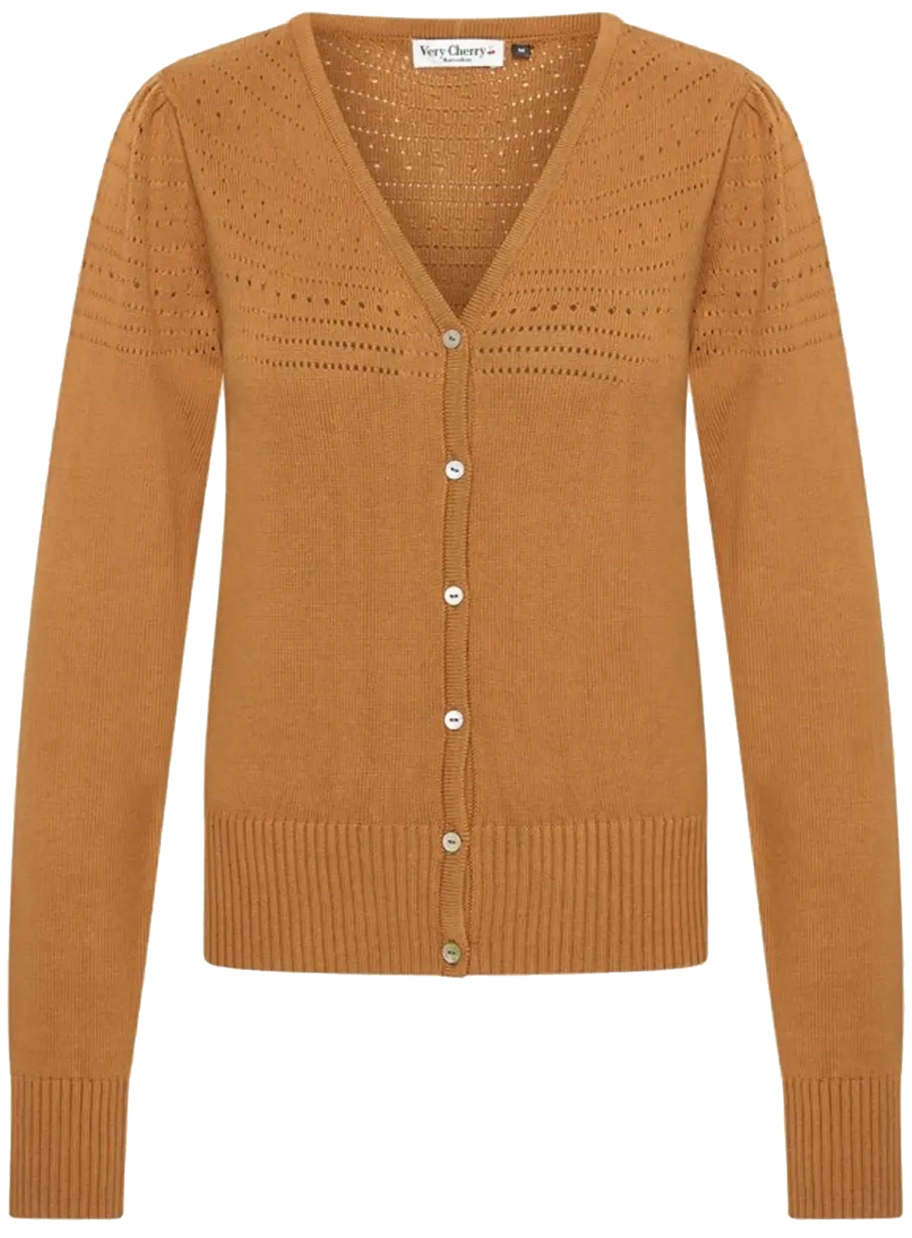 Very_Cherry_LUCIA_VINTAGE_Lochmuster_V-Neck_CARDIGAN_Strickjacke_-_Cognac-3