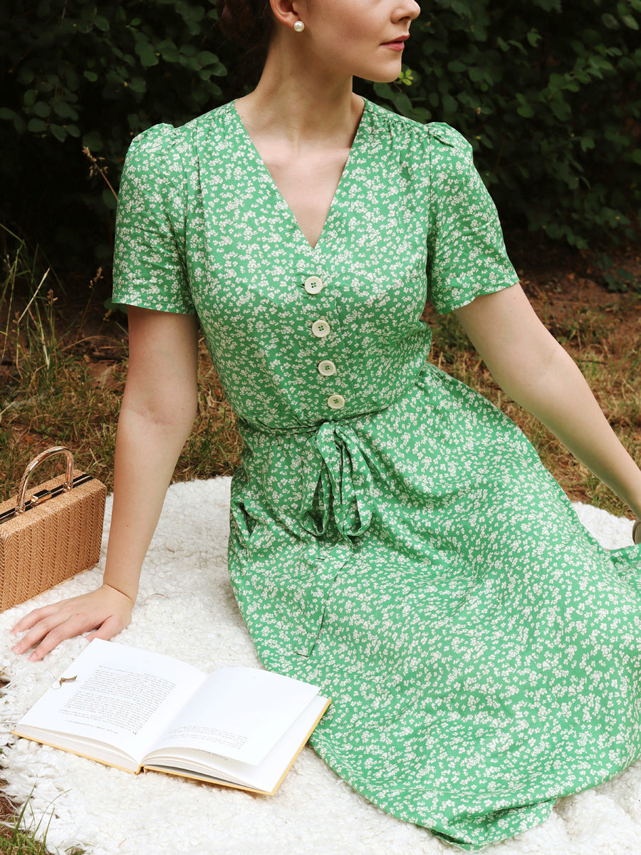 Very_Cherry_MAGNOLIA_Vintage_FLORAL_50s_Kurzarm_DRESS_Hemdkleid_Gruen_killer_kirsche_1aQmJ7cfMYb3EU