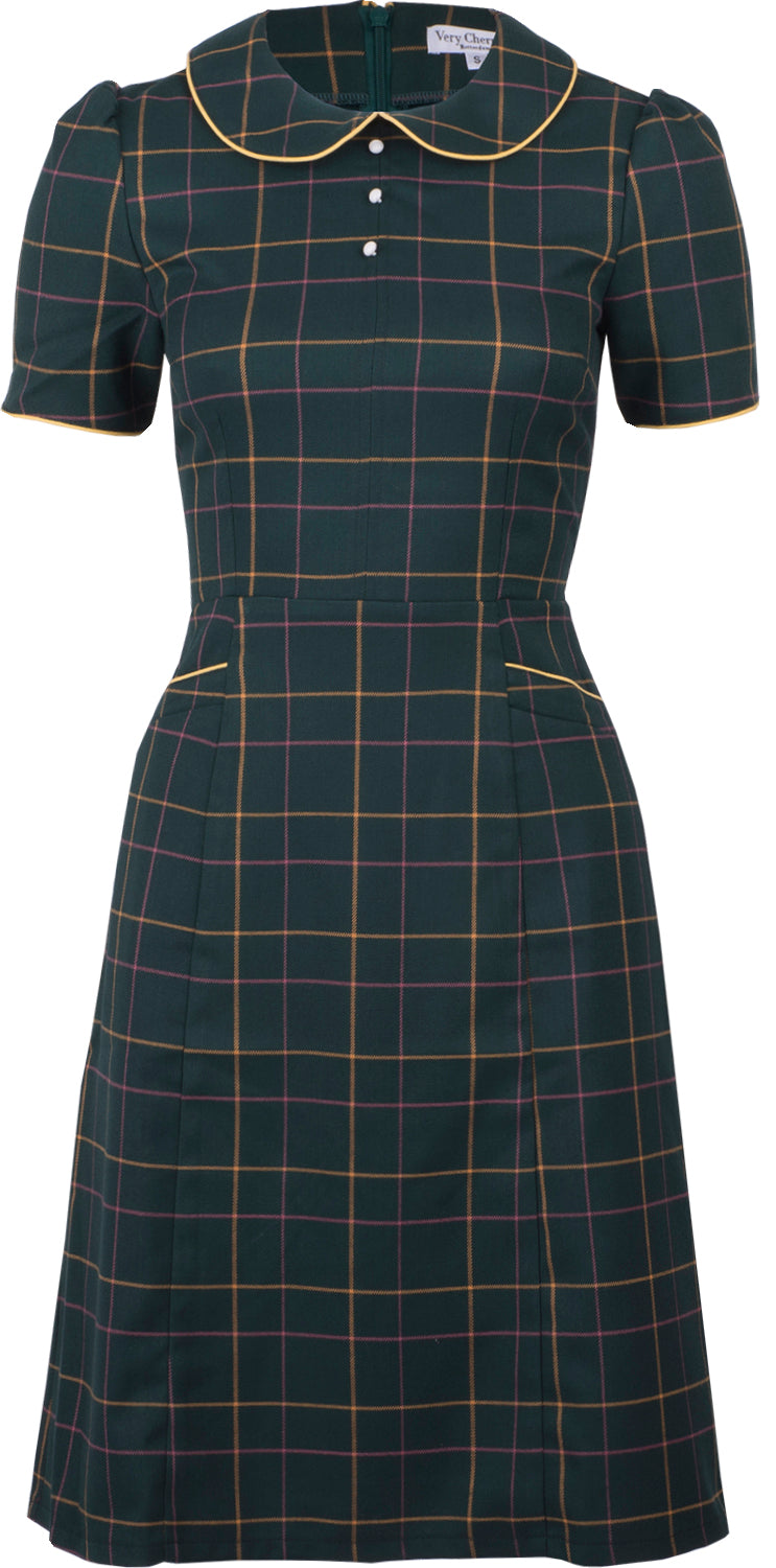 Very_Cherry_PAN_COLLAR_Vintage_40s_CHECKERED_Karo_Dress_Kleid_Gruen-1kLa0a8t5MlnbX