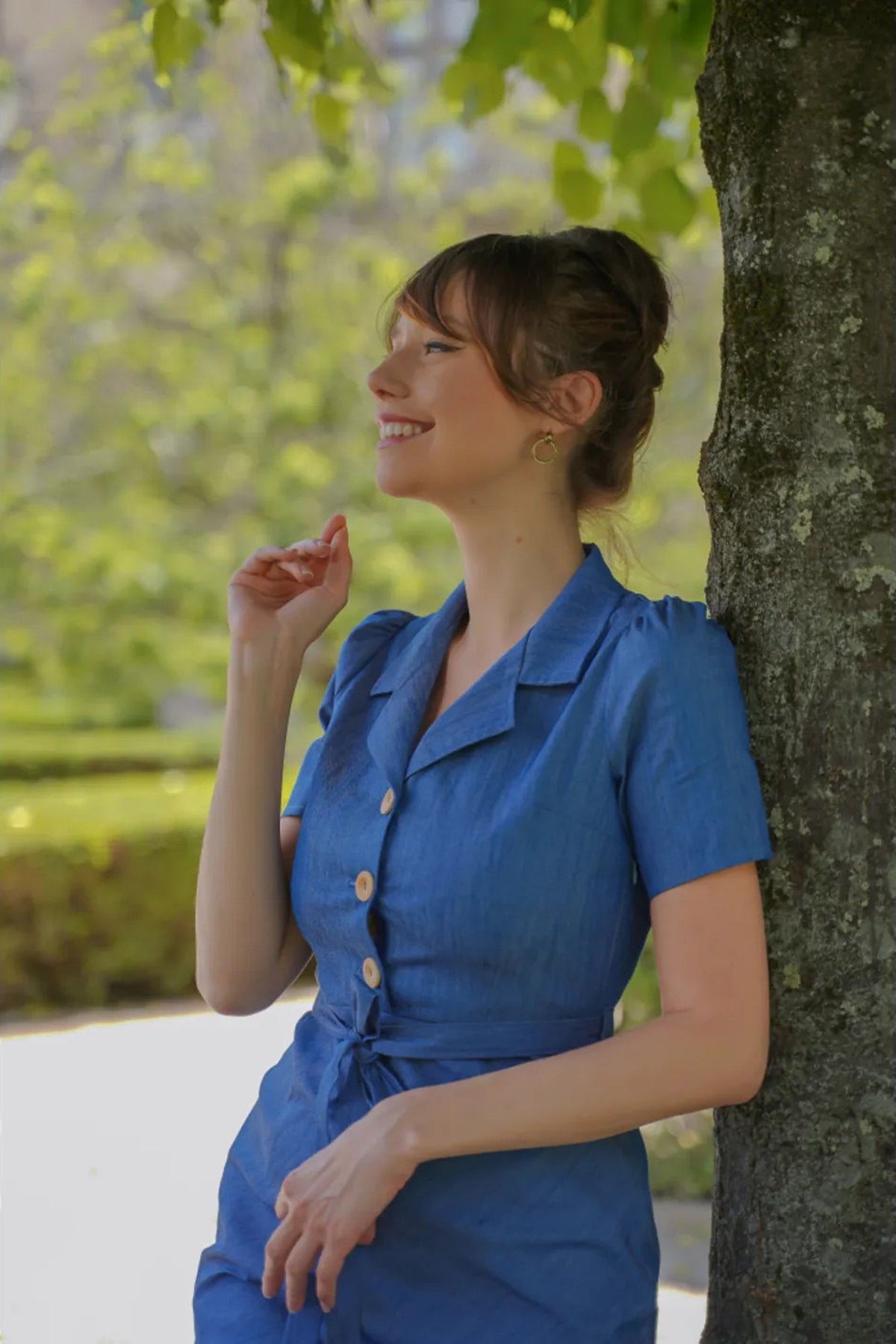 Very_Cherry_REVERS_DITA_DENIM_50s_Jeans_Kurzarm_SWING_DRESS_Hemdkleid_Dita_Dress_Delfino_Denim_Indigo_killer_kirsche_2